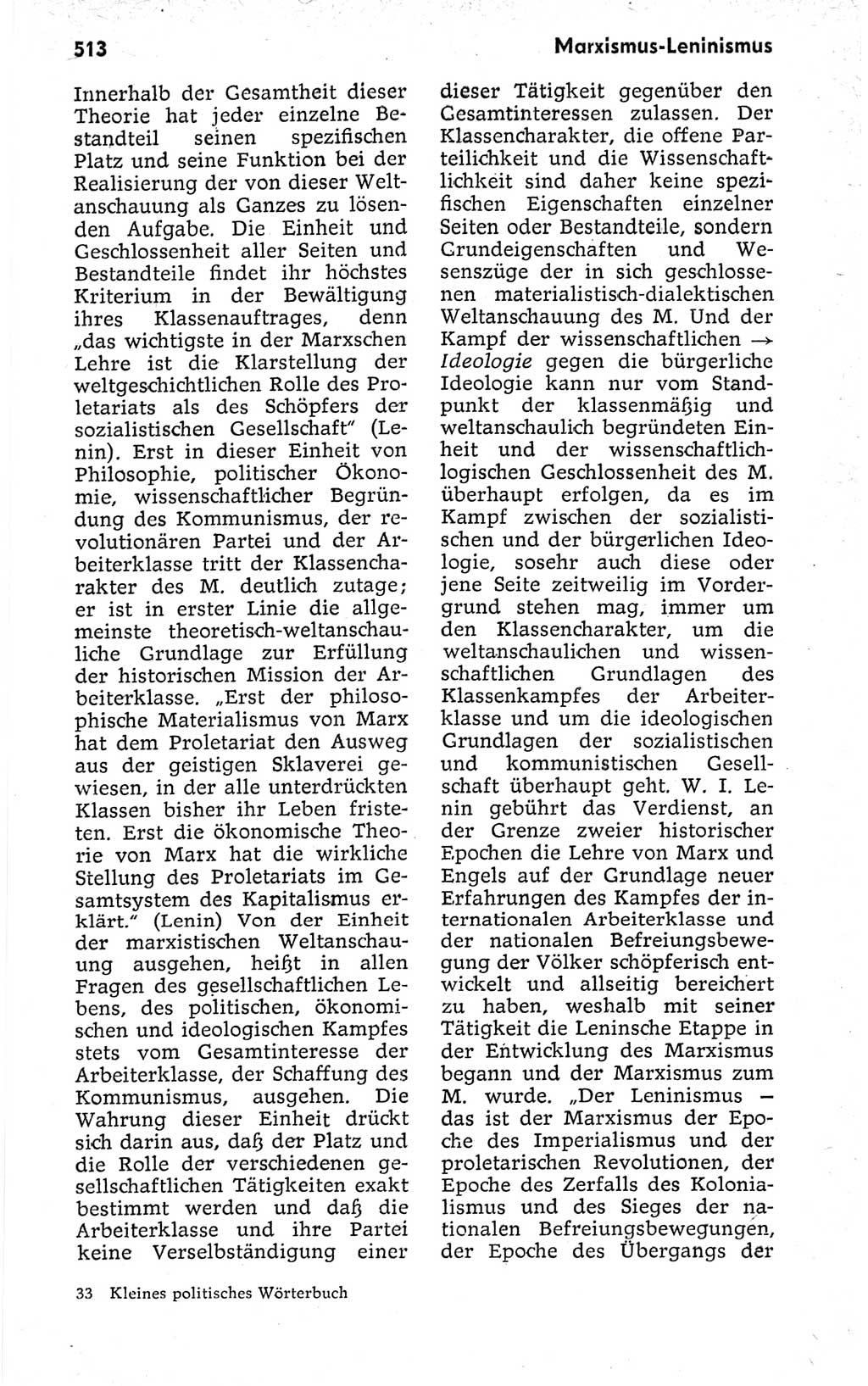 Kleines politisches Wörterbuch [Deutsche Demokratische Republik (DDR)] 1973, Seite 513 (Kl. pol. Wb. DDR 1973, S. 513)