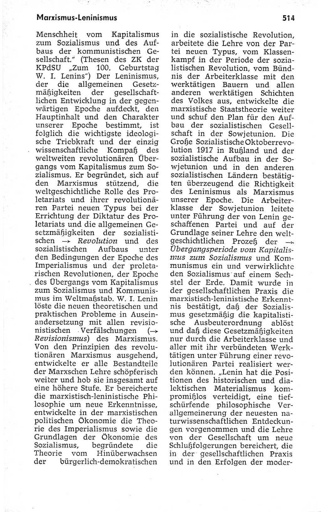 Kleines politisches Wörterbuch [Deutsche Demokratische Republik (DDR)] 1973, Seite 514 (Kl. pol. Wb. DDR 1973, S. 514)
