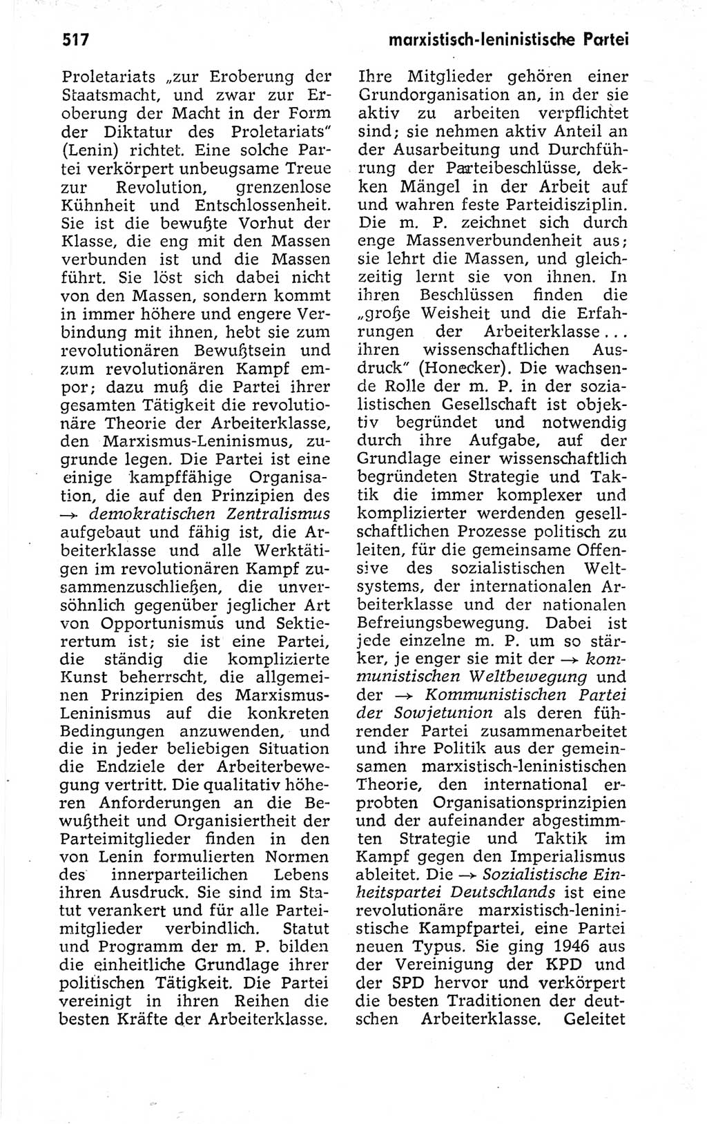Kleines politisches Wörterbuch [Deutsche Demokratische Republik (DDR)] 1973, Seite 517 (Kl. pol. Wb. DDR 1973, S. 517)