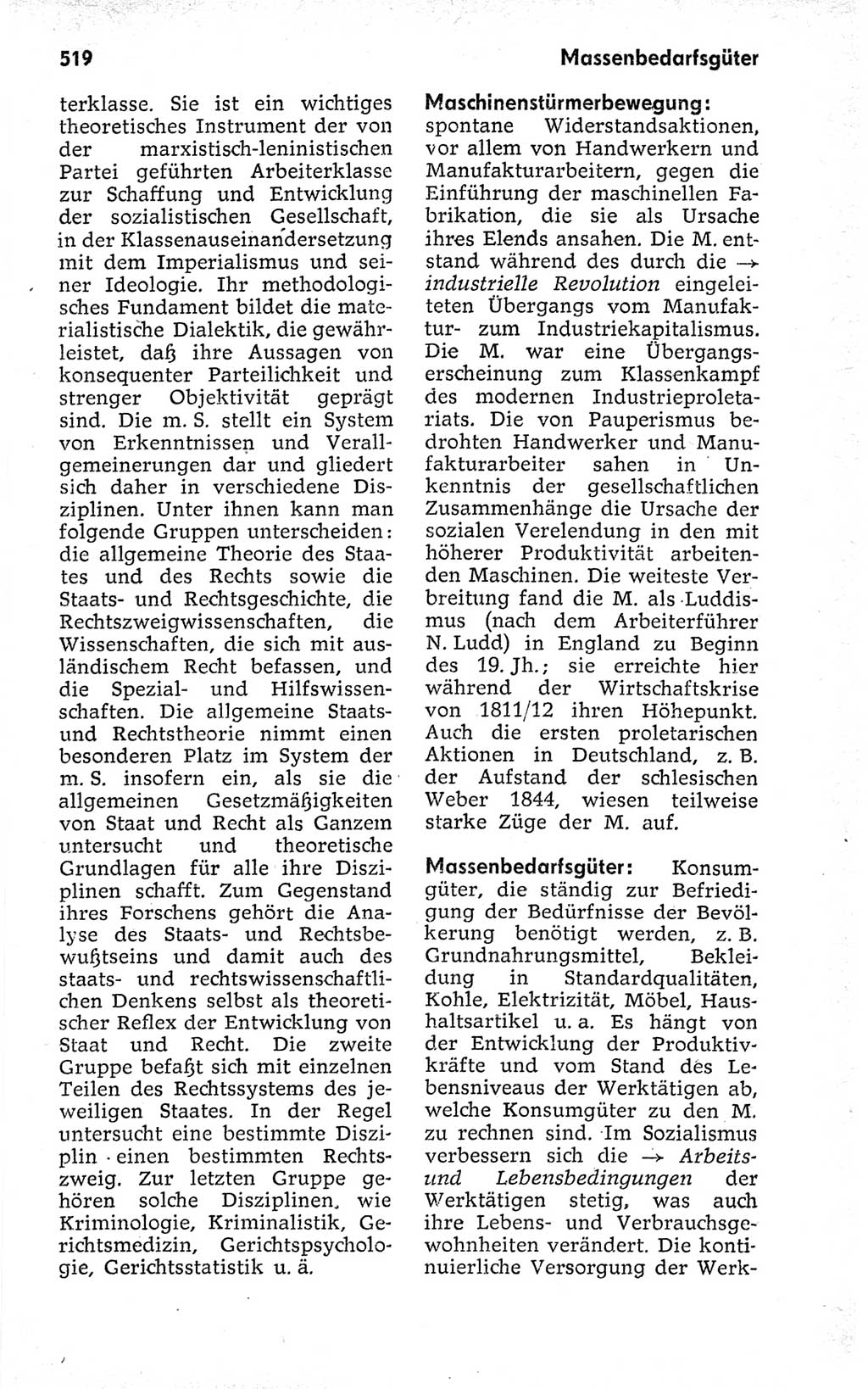 Kleines politisches Wörterbuch [Deutsche Demokratische Republik (DDR)] 1973, Seite 519 (Kl. pol. Wb. DDR 1973, S. 519)