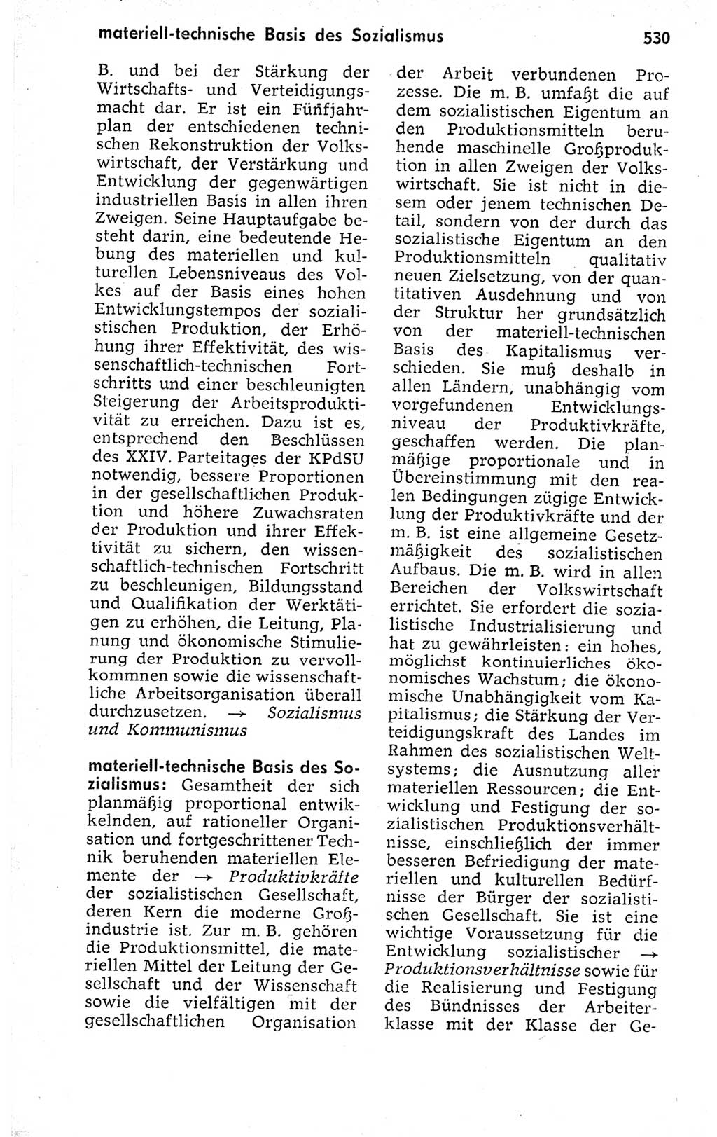 Kleines politisches Wörterbuch [Deutsche Demokratische Republik (DDR)] 1973, Seite 530 (Kl. pol. Wb. DDR 1973, S. 530)