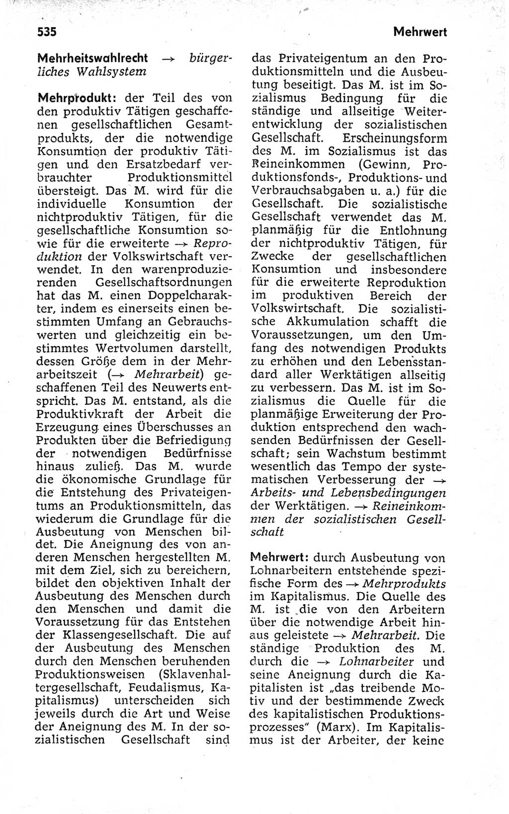 Kleines politisches Wörterbuch [Deutsche Demokratische Republik (DDR)] 1973, Seite 535 (Kl. pol. Wb. DDR 1973, S. 535)