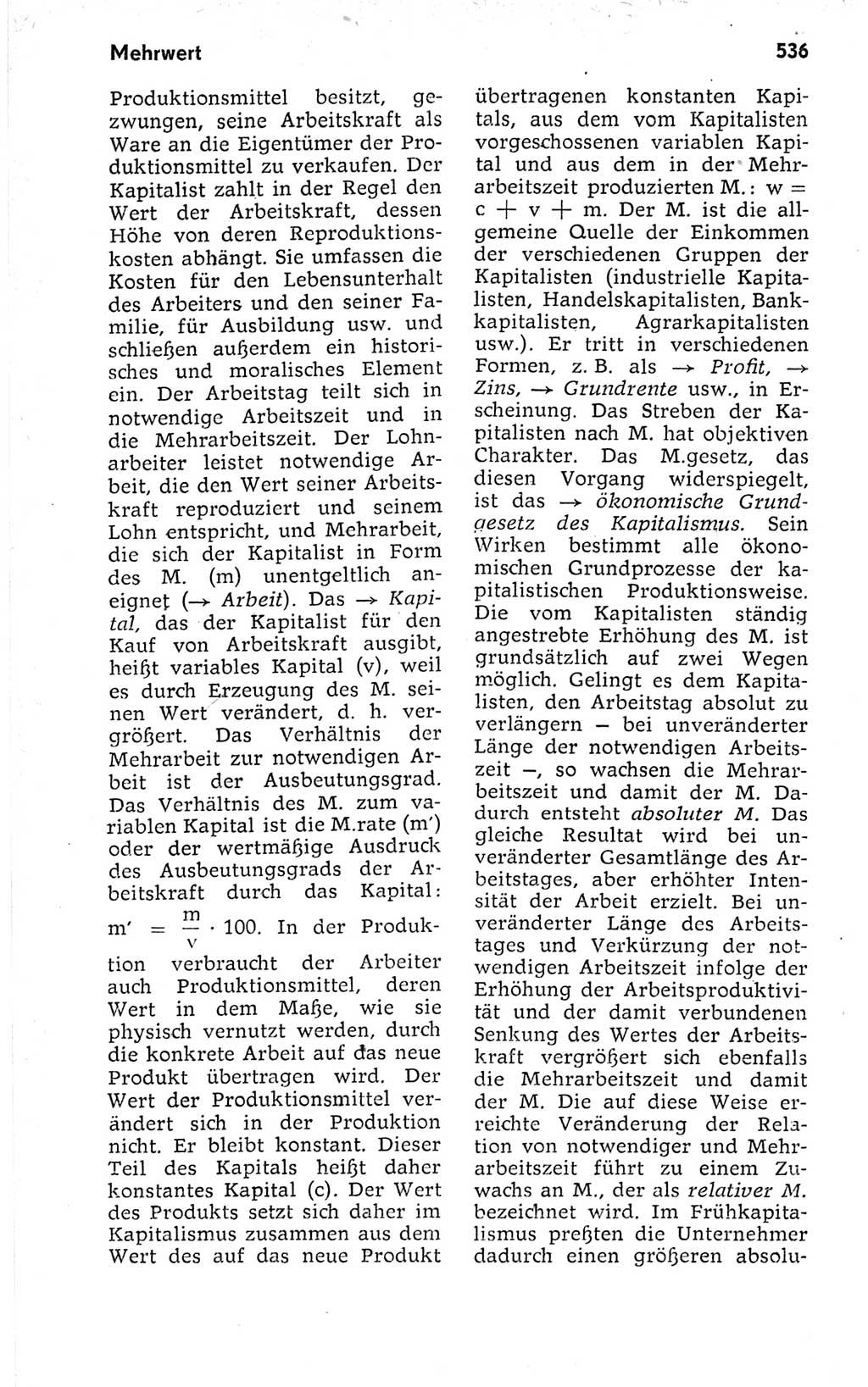 Kleines politisches Wörterbuch [Deutsche Demokratische Republik (DDR)] 1973, Seite 536 (Kl. pol. Wb. DDR 1973, S. 536)