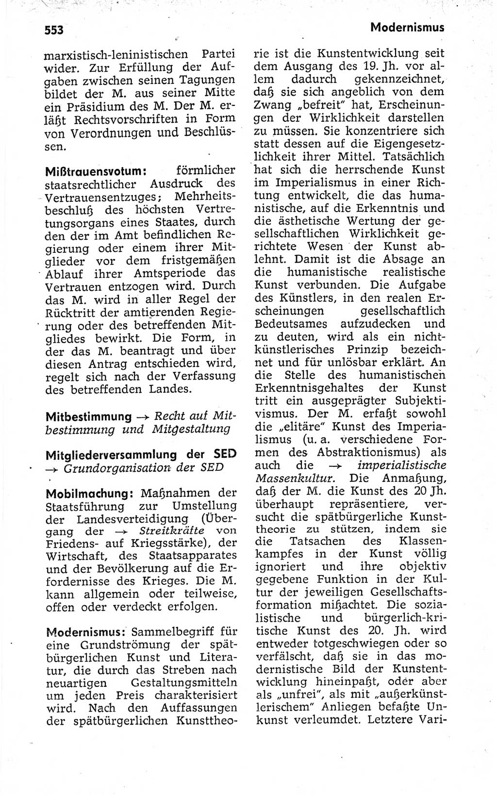 Kleines politisches Wörterbuch [Deutsche Demokratische Republik (DDR)] 1973, Seite 553 (Kl. pol. Wb. DDR 1973, S. 553)