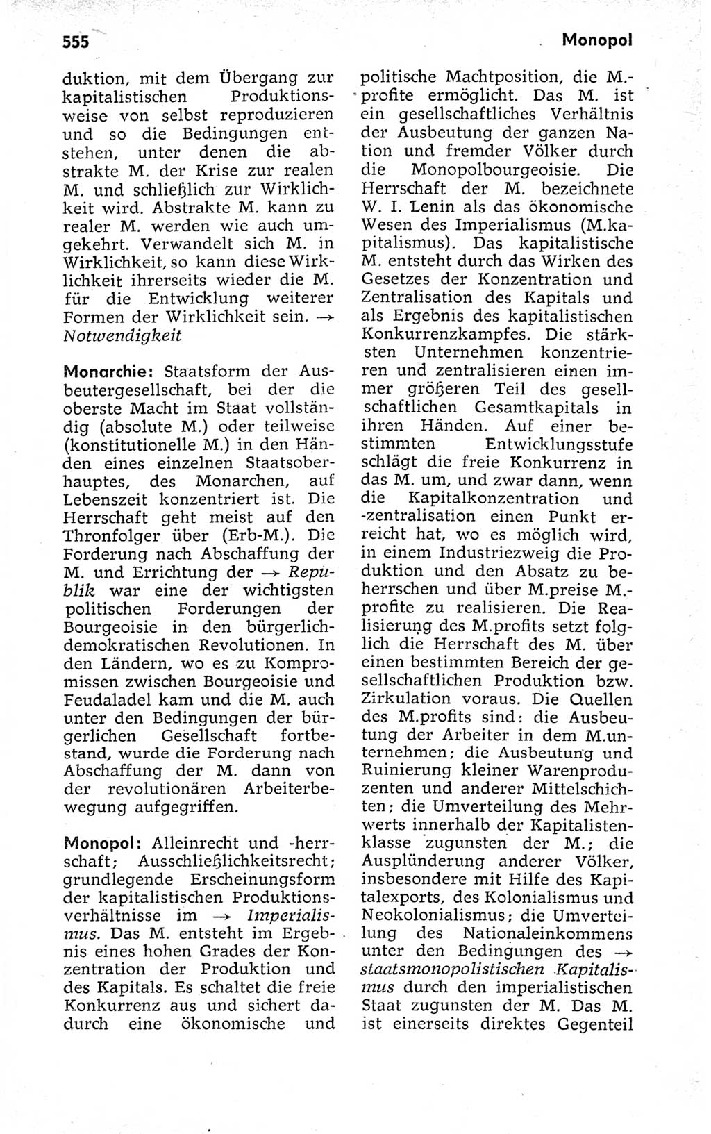 Kleines politisches Wörterbuch [Deutsche Demokratische Republik (DDR)] 1973, Seite 555 (Kl. pol. Wb. DDR 1973, S. 555)