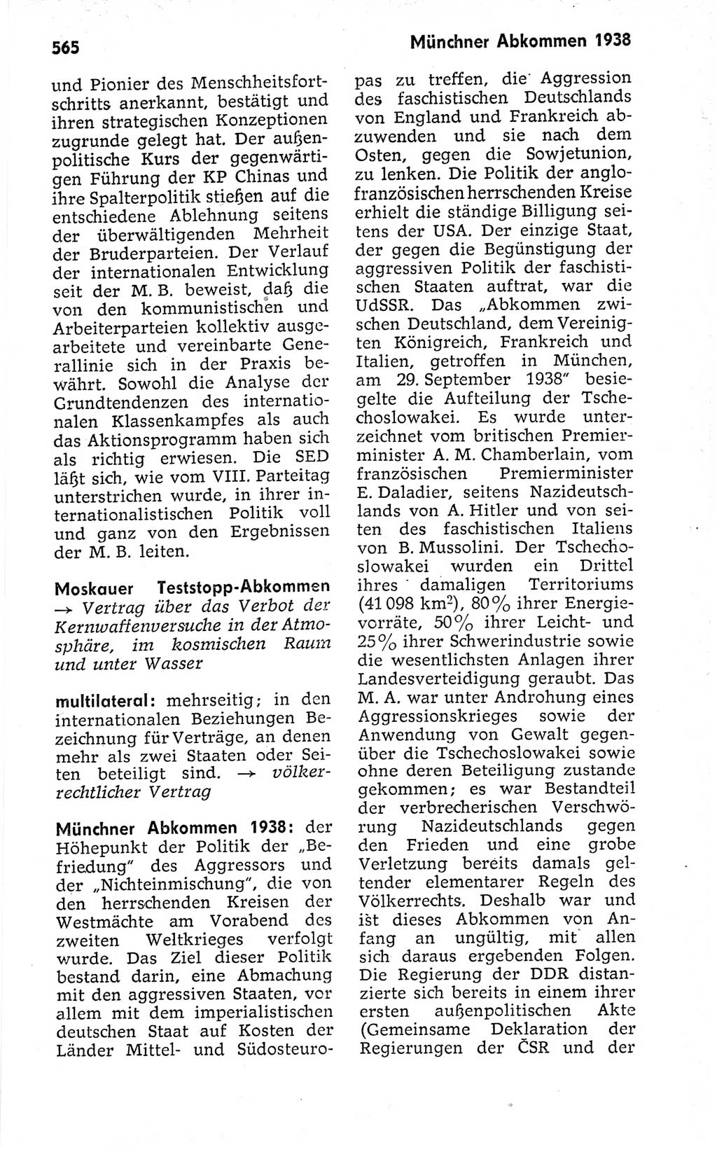 Kleines politisches Wörterbuch [Deutsche Demokratische Republik (DDR)] 1973, Seite 565 (Kl. pol. Wb. DDR 1973, S. 565)