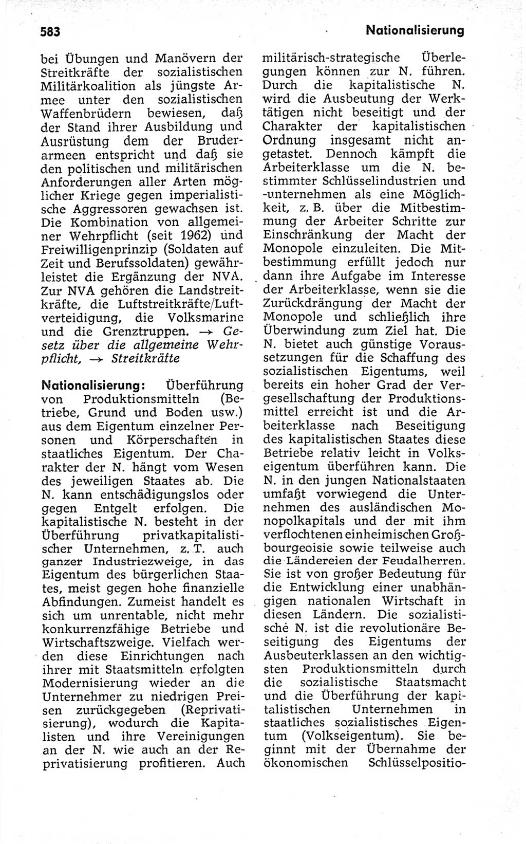 Kleines politisches Wörterbuch [Deutsche Demokratische Republik (DDR)] 1973, Seite 583 (Kl. pol. Wb. DDR 1973, S. 583)