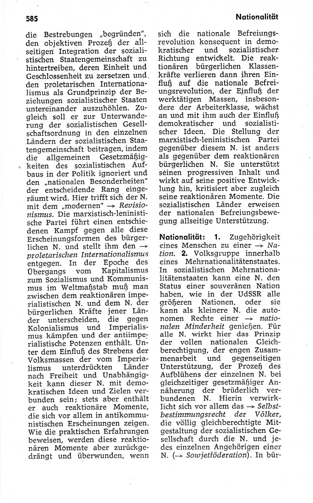Kleines politisches Wörterbuch [Deutsche Demokratische Republik (DDR)] 1973, Seite 585 (Kl. pol. Wb. DDR 1973, S. 585)