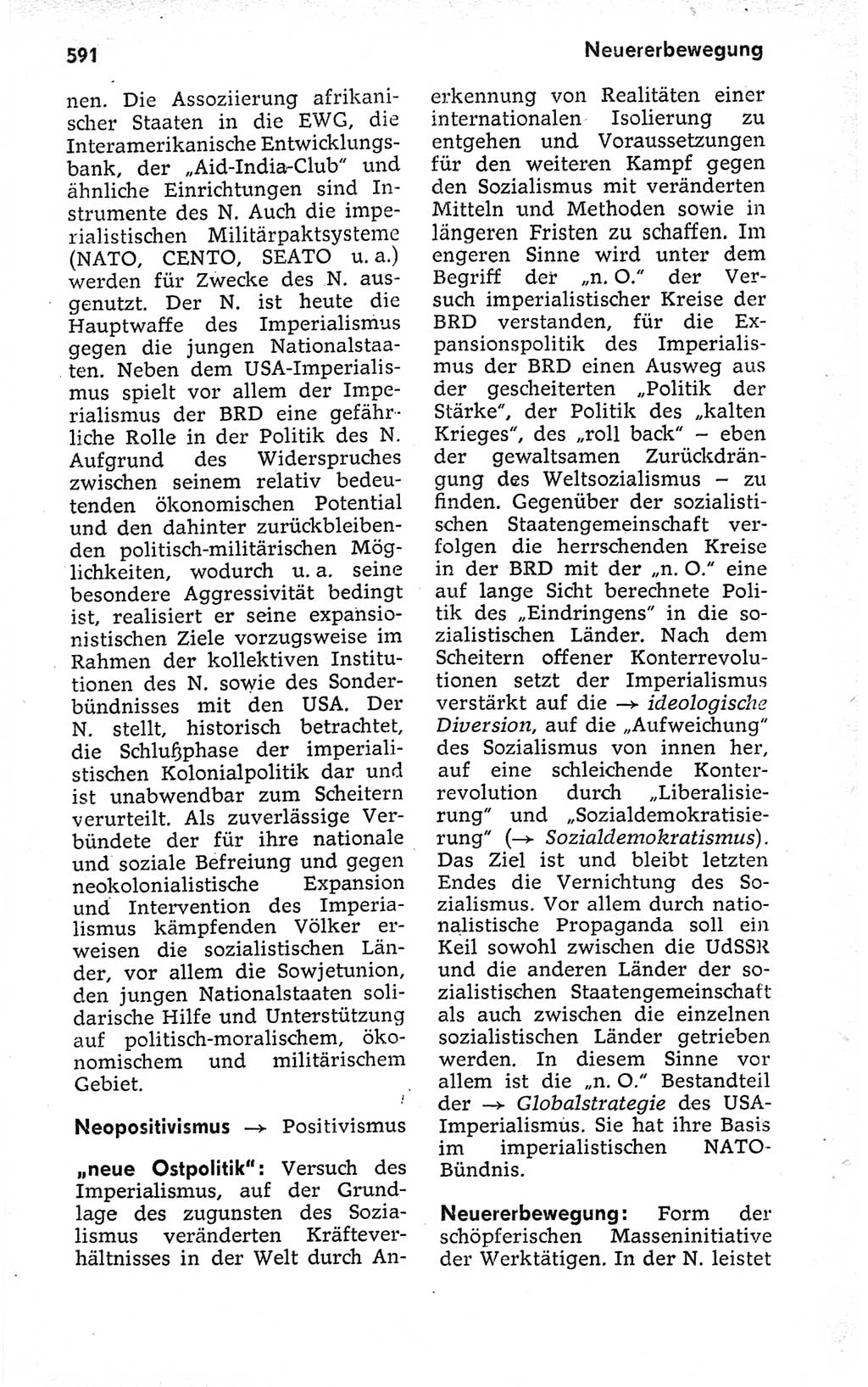 Kleines politisches Wörterbuch [Deutsche Demokratische Republik (DDR)] 1973, Seite 591 (Kl. pol. Wb. DDR 1973, S. 591)