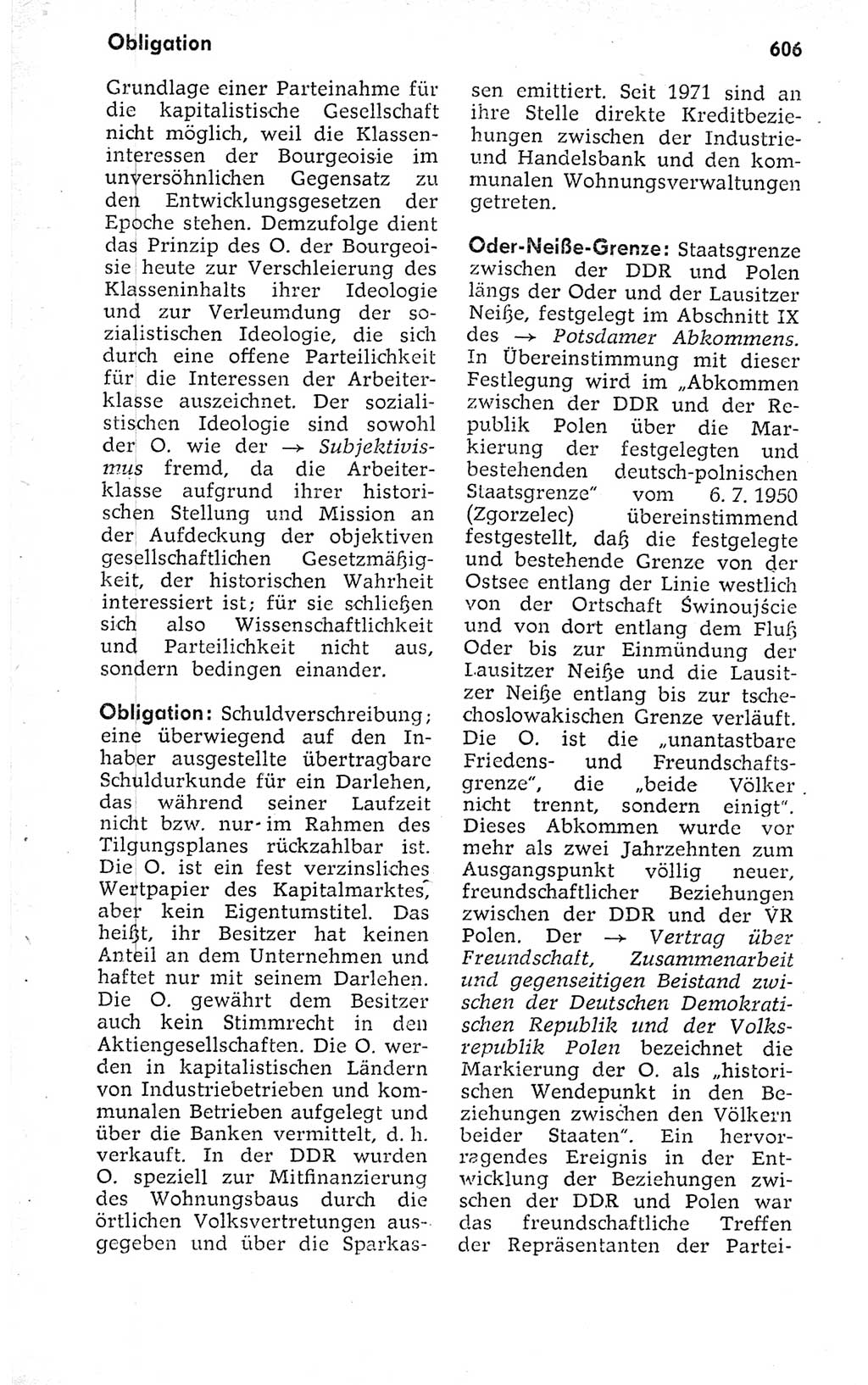 Kleines politisches Wörterbuch [Deutsche Demokratische Republik (DDR)] 1973, Seite 606 (Kl. pol. Wb. DDR 1973, S. 606)