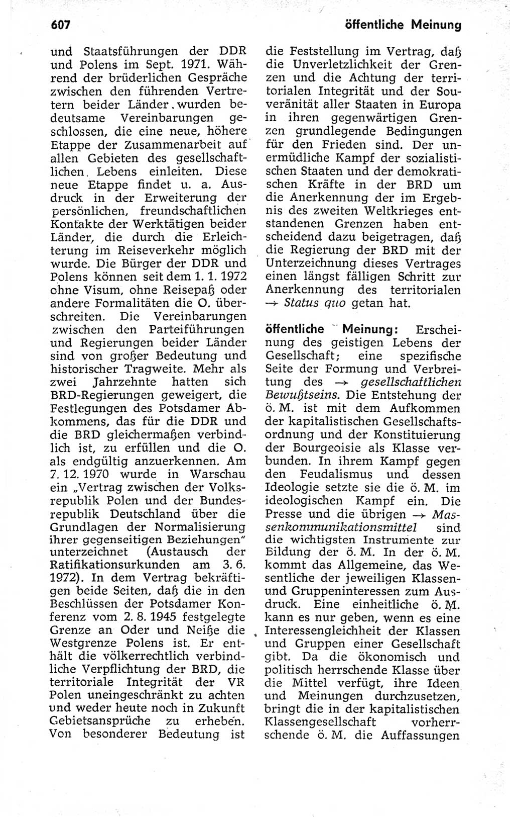 Kleines politisches Wörterbuch [Deutsche Demokratische Republik (DDR)] 1973, Seite 607 (Kl. pol. Wb. DDR 1973, S. 607)
