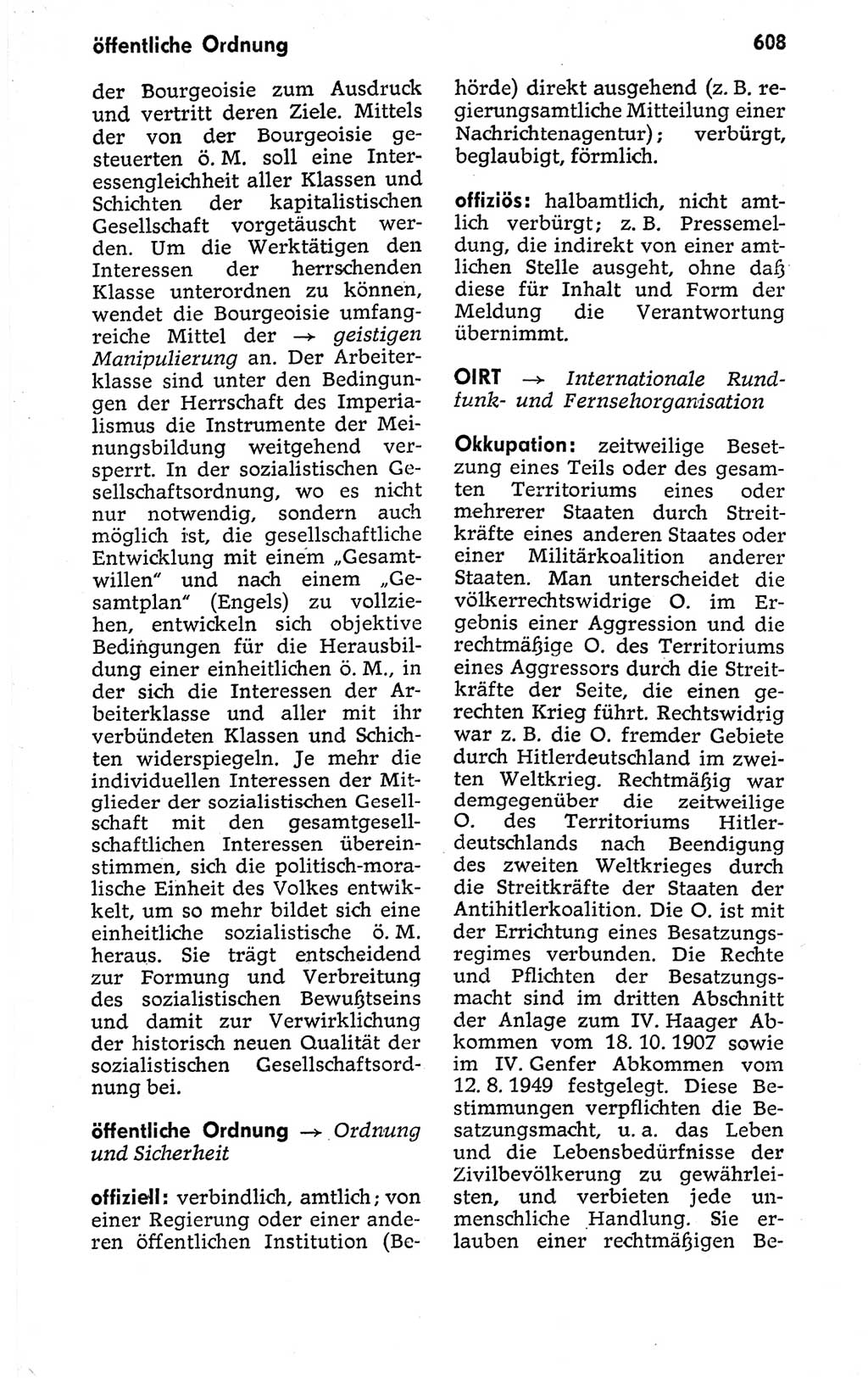Kleines politisches Wörterbuch [Deutsche Demokratische Republik (DDR)] 1973, Seite 608 (Kl. pol. Wb. DDR 1973, S. 608)