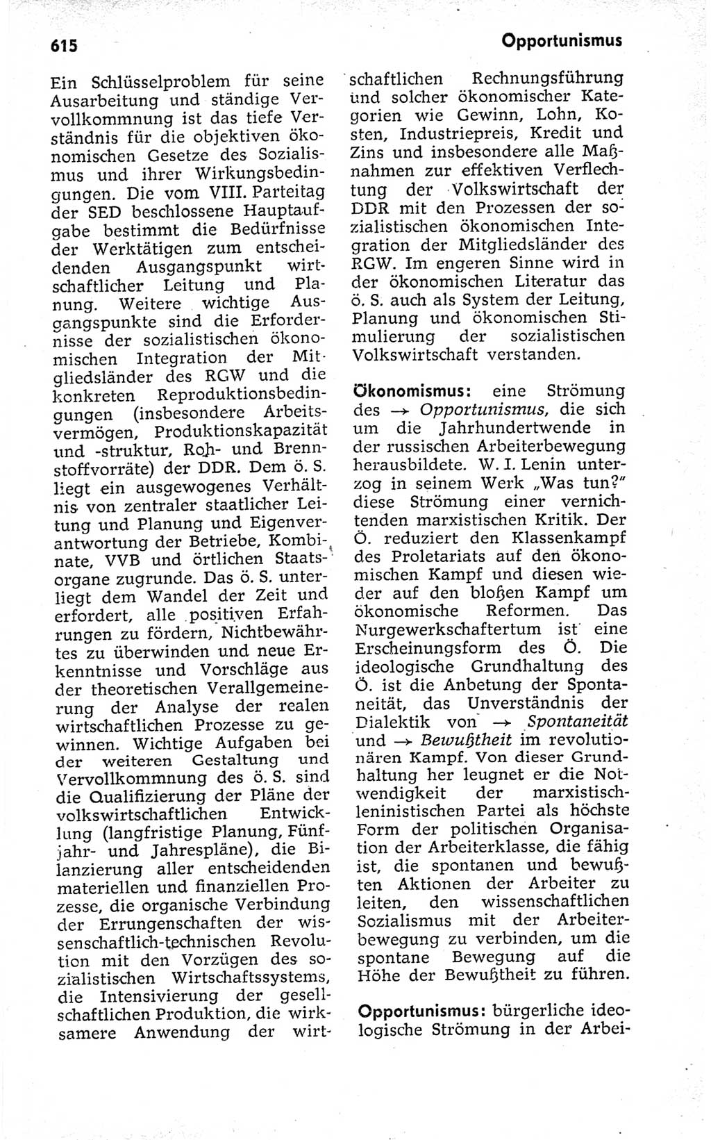 Kleines politisches Wörterbuch [Deutsche Demokratische Republik (DDR)] 1973, Seite 615 (Kl. pol. Wb. DDR 1973, S. 615)