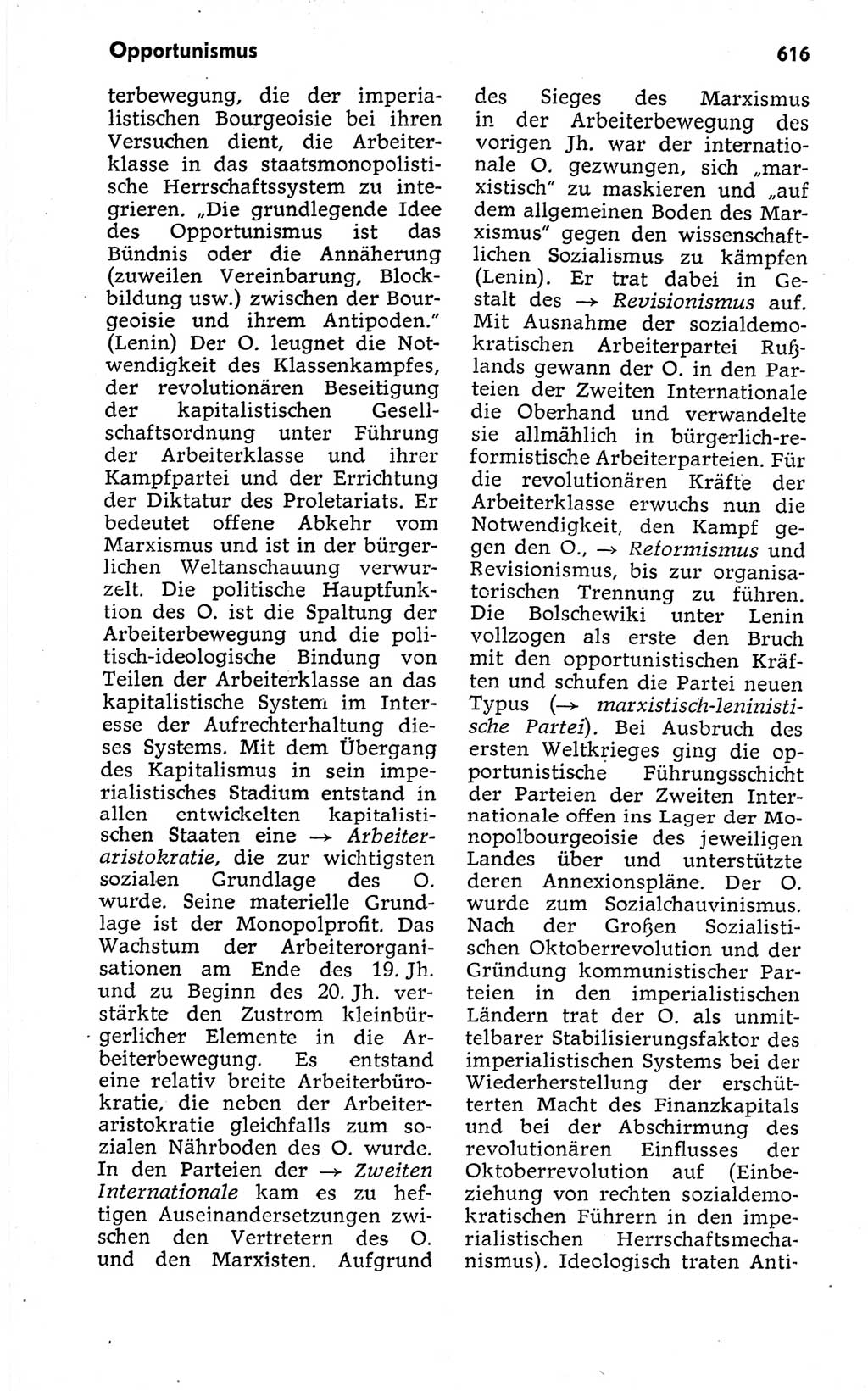 Kleines politisches Wörterbuch [Deutsche Demokratische Republik (DDR)] 1973, Seite 616 (Kl. pol. Wb. DDR 1973, S. 616)