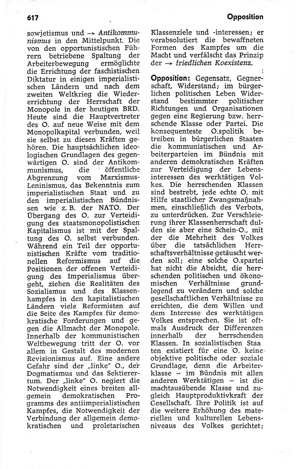 Kleines politisches Wörterbuch [Deutsche Demokratische Republik (DDR)] 1973, Seite 617 (Kl. pol. Wb. DDR 1973, S. 617)