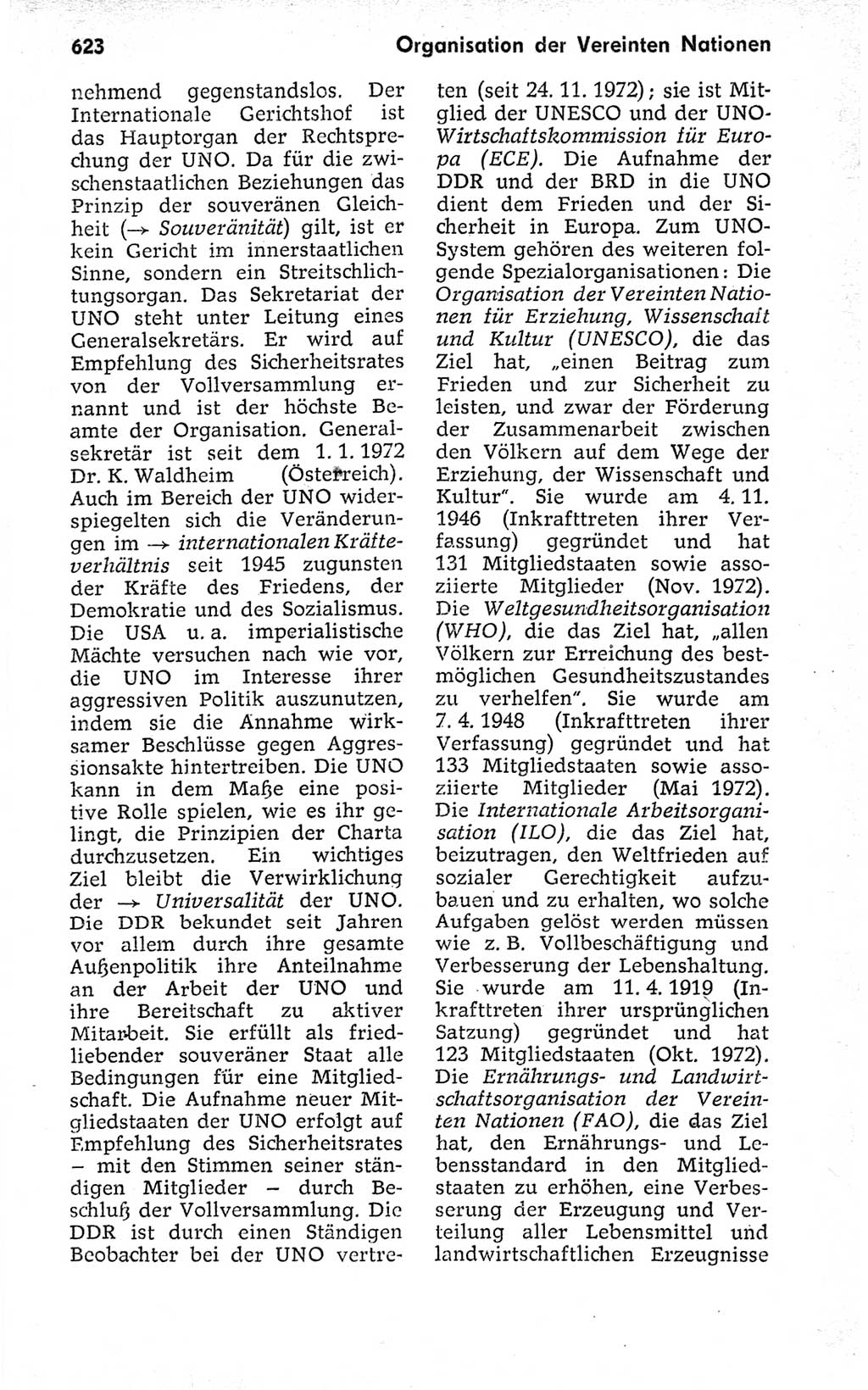 Kleines politisches Wörterbuch [Deutsche Demokratische Republik (DDR)] 1973, Seite 623 (Kl. pol. Wb. DDR 1973, S. 623)