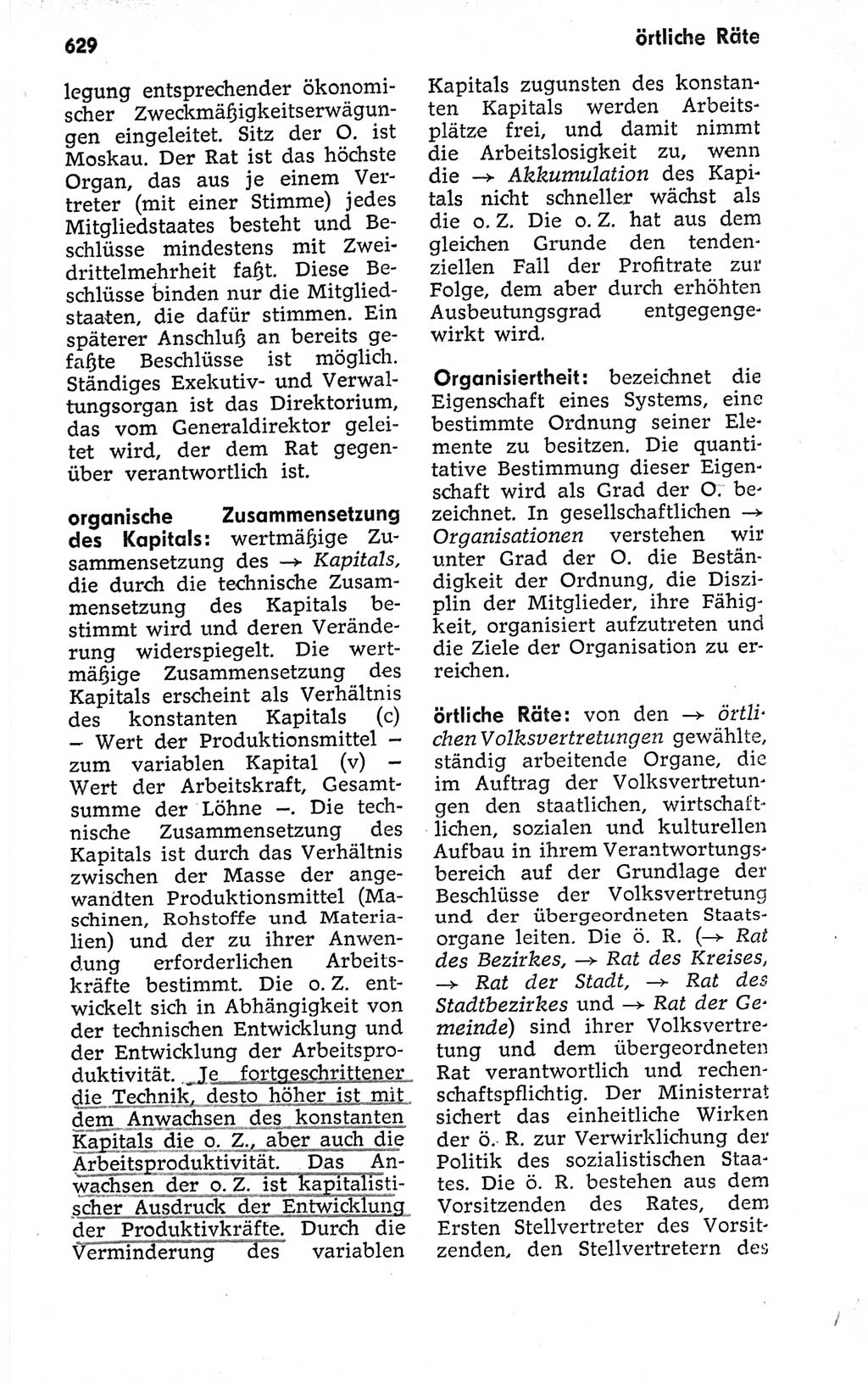 Kleines politisches Wörterbuch [Deutsche Demokratische Republik (DDR)] 1973, Seite 629 (Kl. pol. Wb. DDR 1973, S. 629)
