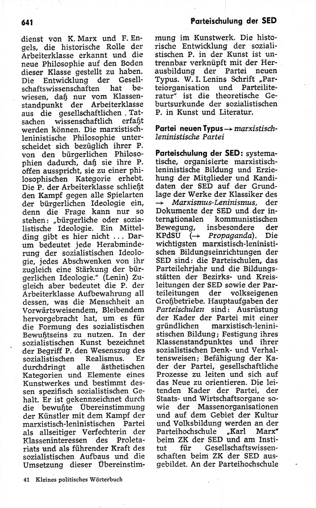 Kleines politisches Wörterbuch [Deutsche Demokratische Republik (DDR)] 1973, Seite 641 (Kl. pol. Wb. DDR 1973, S. 641)