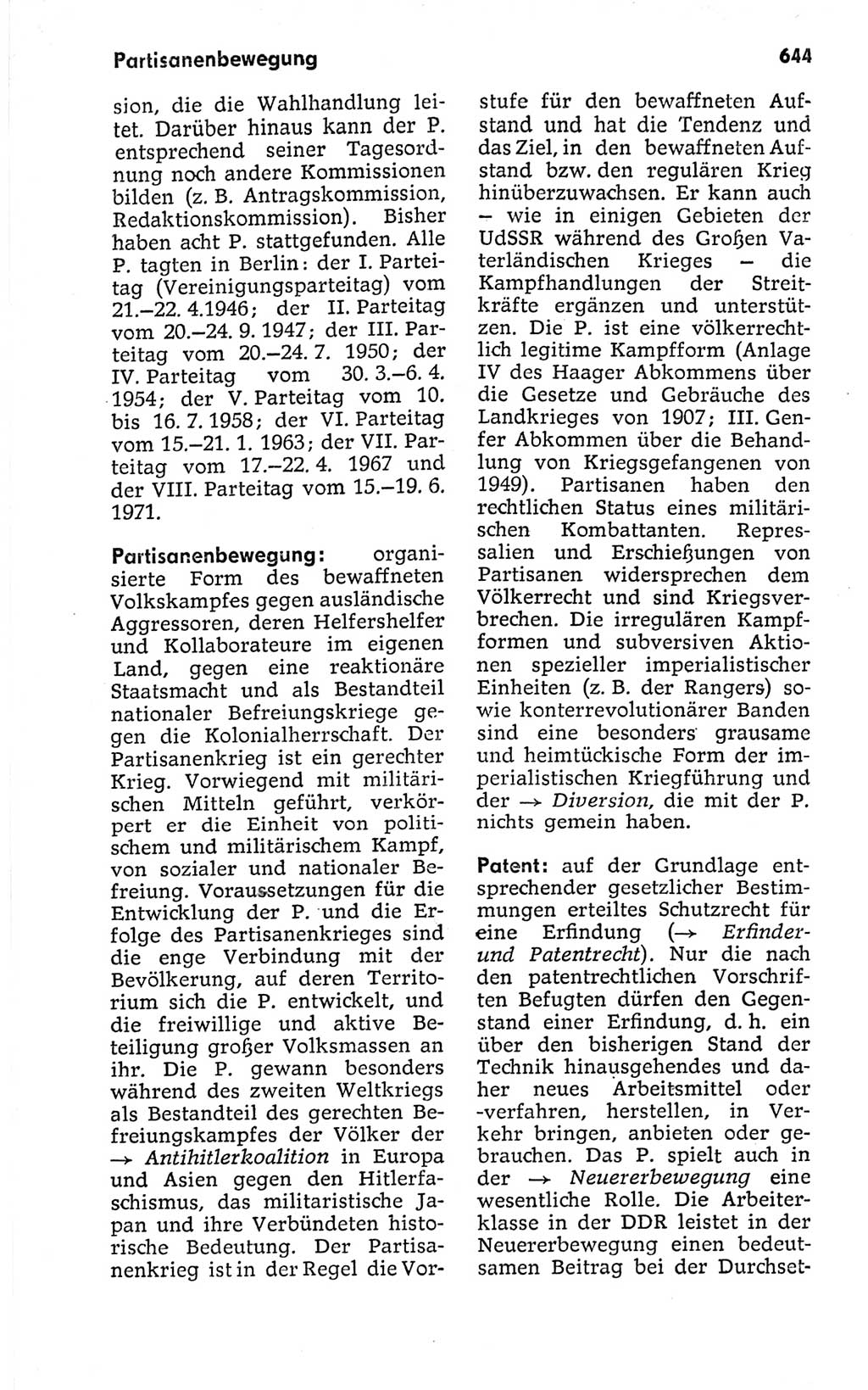 Kleines politisches Wörterbuch [Deutsche Demokratische Republik (DDR)] 1973, Seite 644 (Kl. pol. Wb. DDR 1973, S. 644)