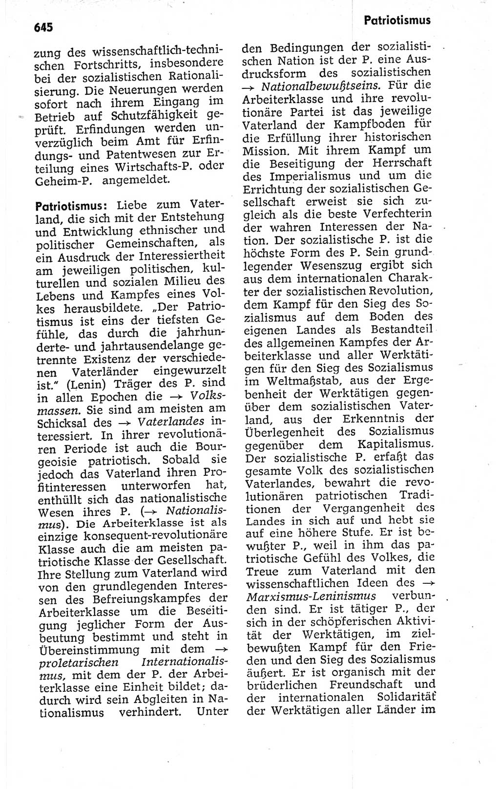 Kleines politisches Wörterbuch [Deutsche Demokratische Republik (DDR)] 1973, Seite 645 (Kl. pol. Wb. DDR 1973, S. 645)