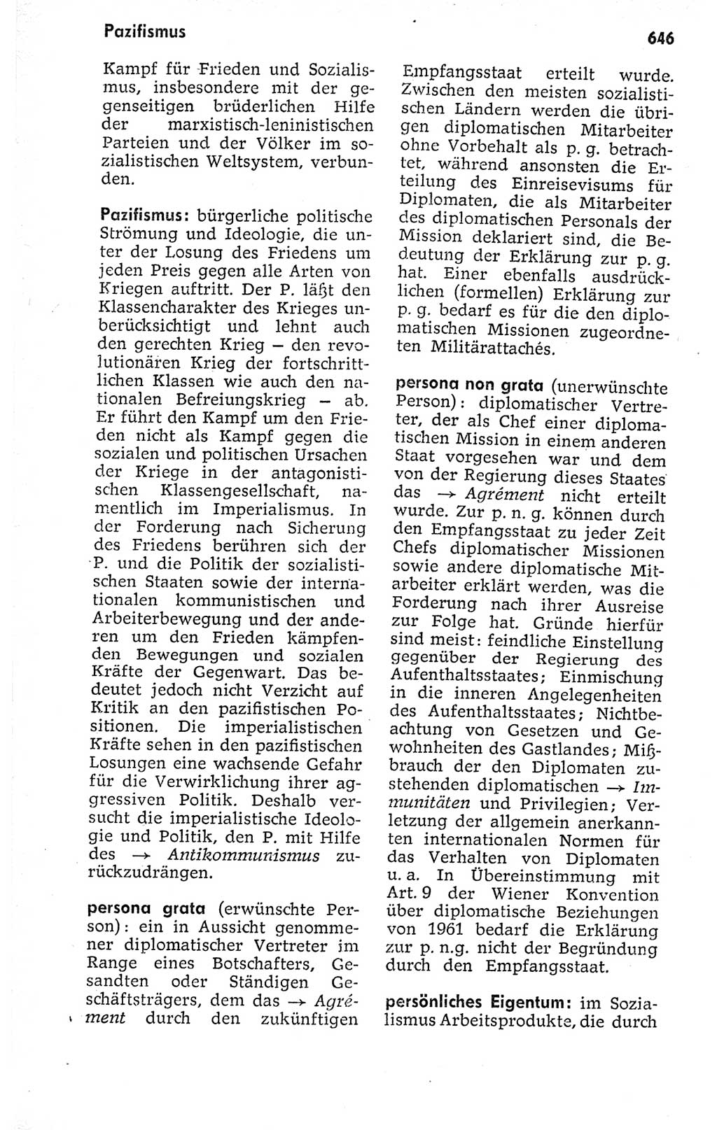 Kleines politisches Wörterbuch [Deutsche Demokratische Republik (DDR)] 1973, Seite 646 (Kl. pol. Wb. DDR 1973, S. 646)