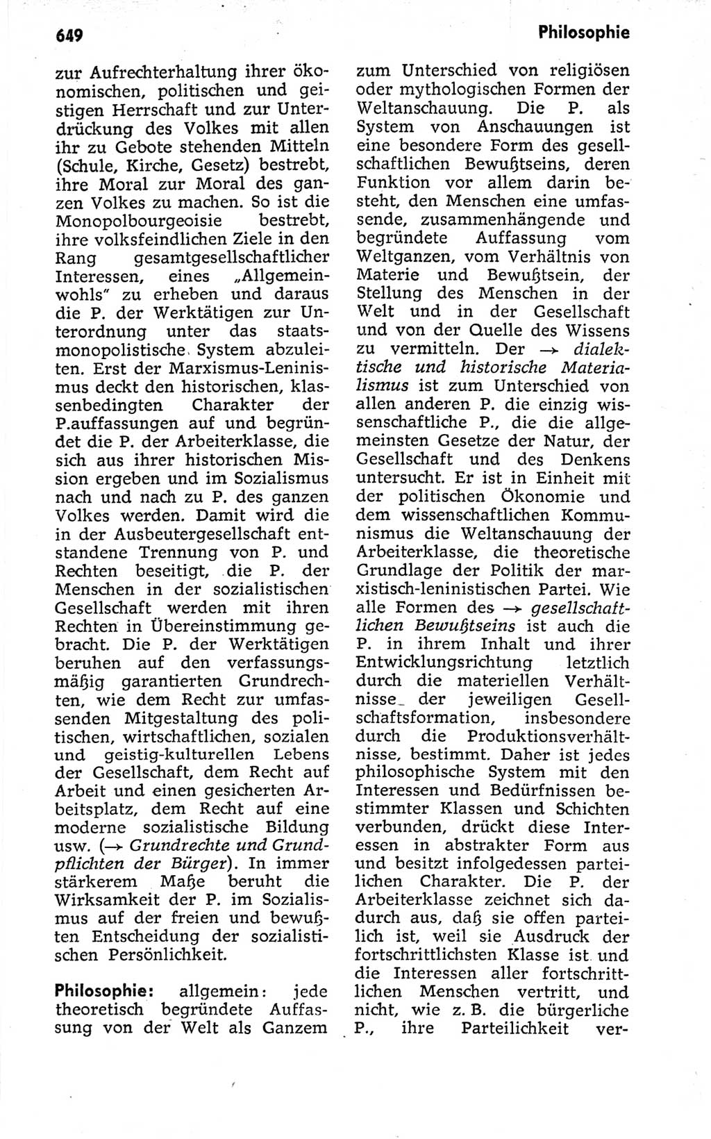 Kleines politisches Wörterbuch [Deutsche Demokratische Republik (DDR)] 1973, Seite 649 (Kl. pol. Wb. DDR 1973, S. 649)