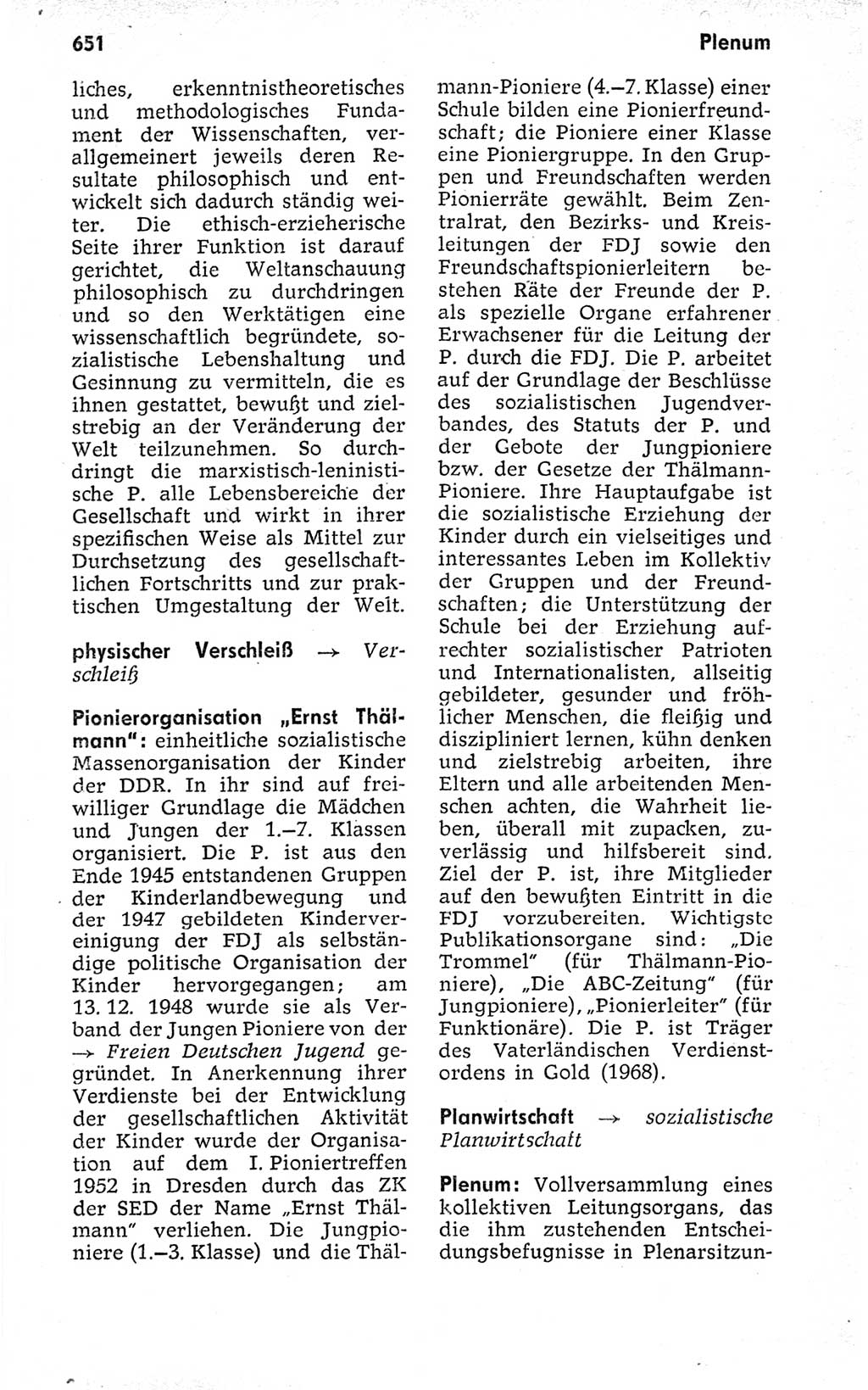 Kleines politisches Wörterbuch [Deutsche Demokratische Republik (DDR)] 1973, Seite 651 (Kl. pol. Wb. DDR 1973, S. 651)