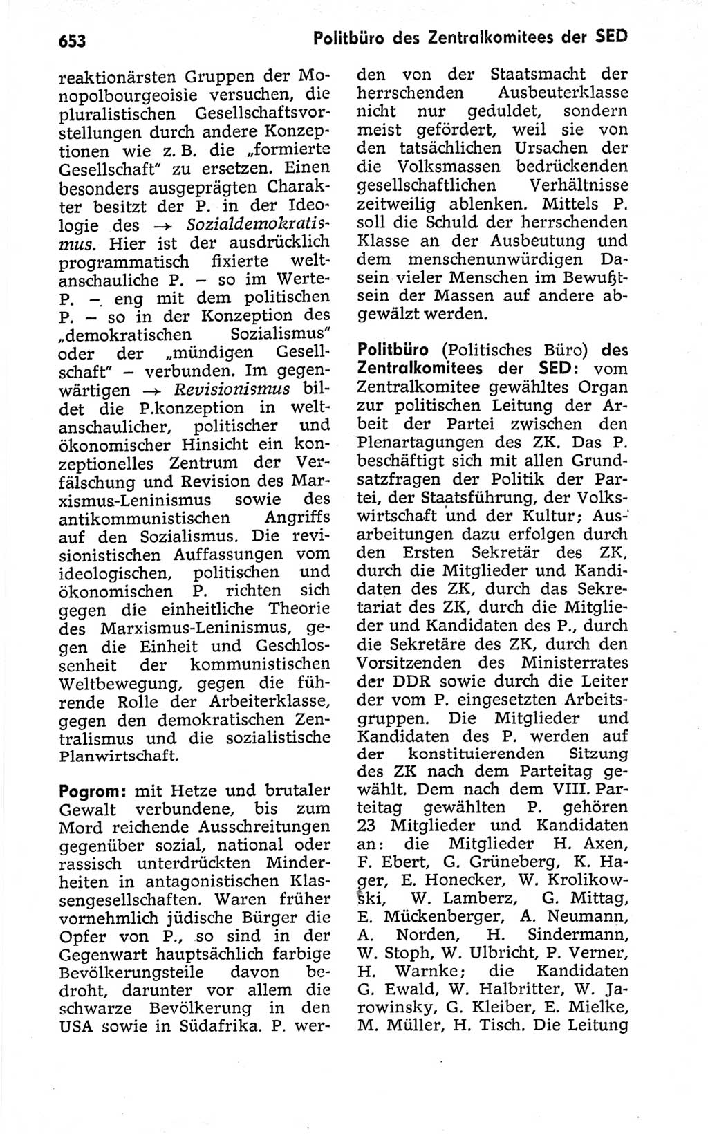 Kleines politisches Wörterbuch [Deutsche Demokratische Republik (DDR)] 1973, Seite 653 (Kl. pol. Wb. DDR 1973, S. 653)