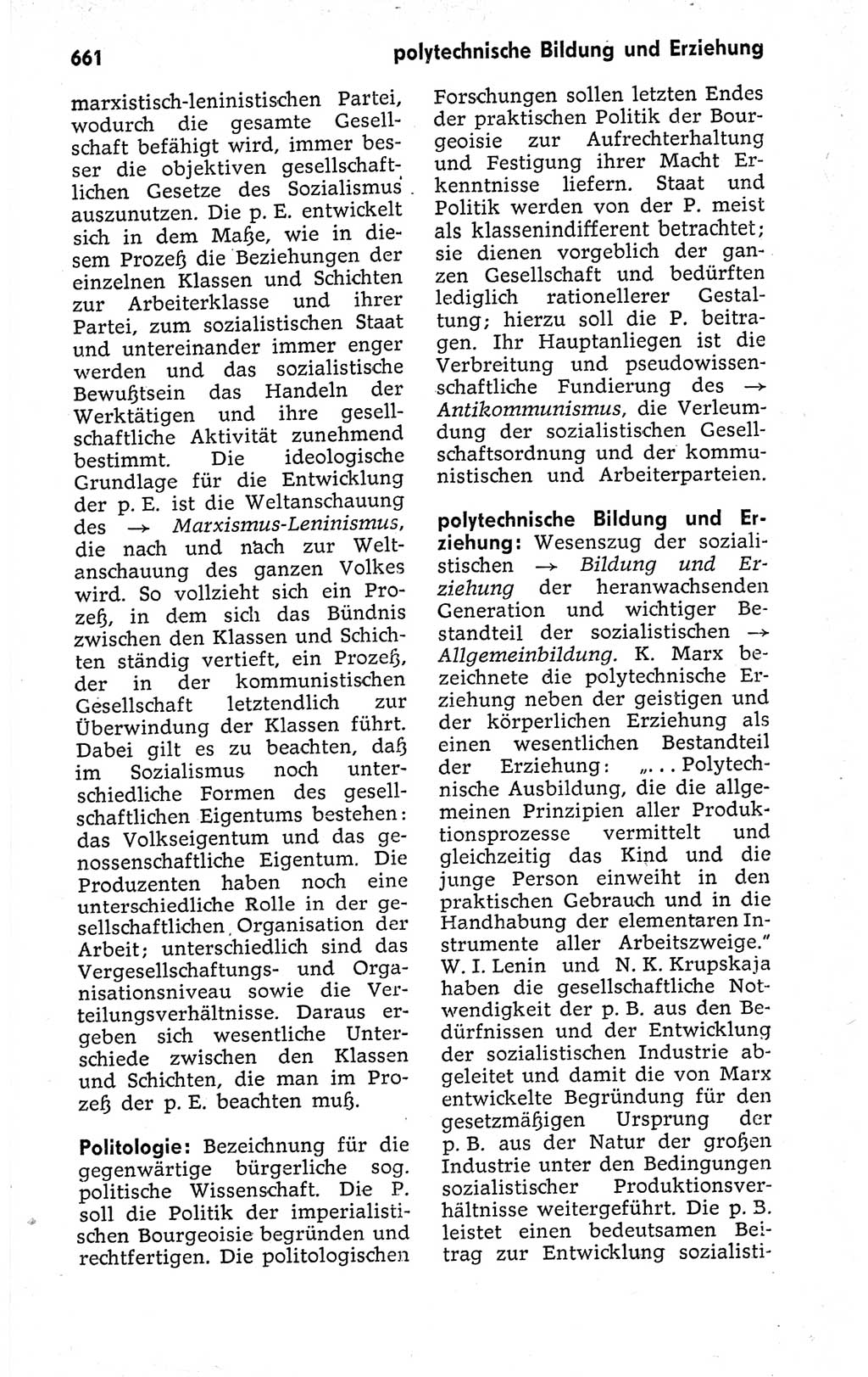 Kleines politisches Wörterbuch [Deutsche Demokratische Republik (DDR)] 1973, Seite 661 (Kl. pol. Wb. DDR 1973, S. 661)