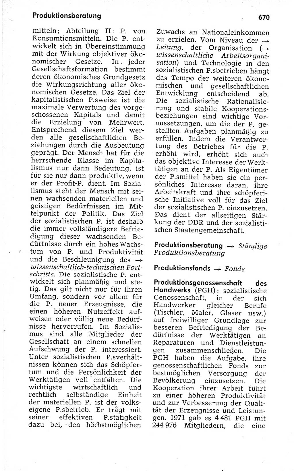 Kleines politisches Wörterbuch [Deutsche Demokratische Republik (DDR)] 1973, Seite 670 (Kl. pol. Wb. DDR 1973, S. 670)