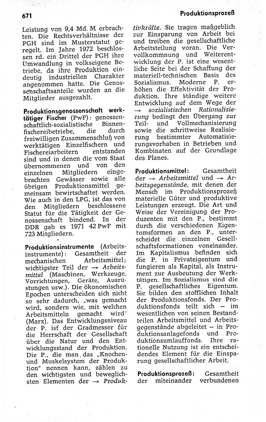 Kleines politisches Wörterbuch [Deutsche Demokratische Republik (DDR)] 1973, Seite 671 (Kl. pol. Wb. DDR 1973, S. 671)