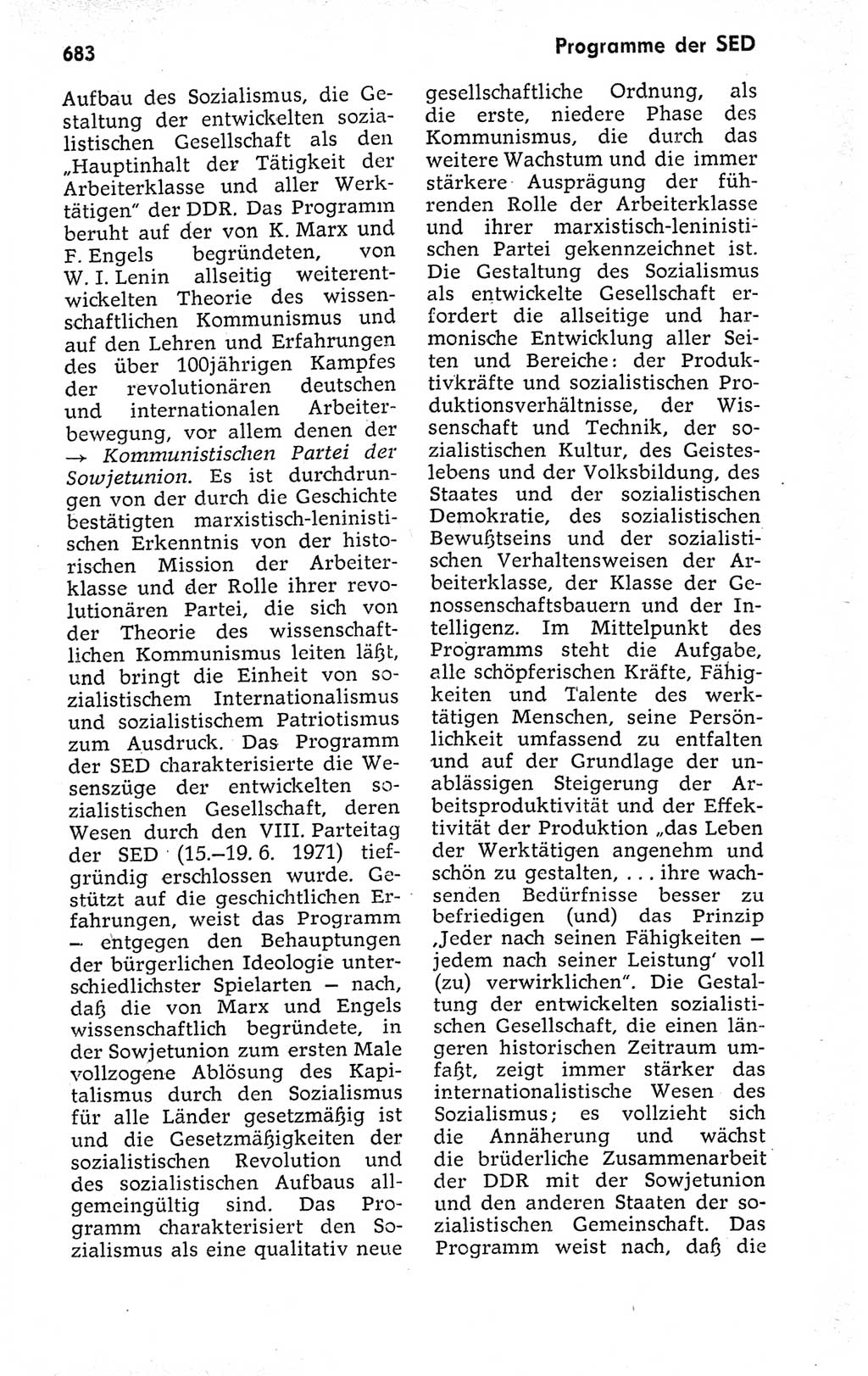 Kleines politisches Wörterbuch [Deutsche Demokratische Republik (DDR)] 1973, Seite 683 (Kl. pol. Wb. DDR 1973, S. 683)