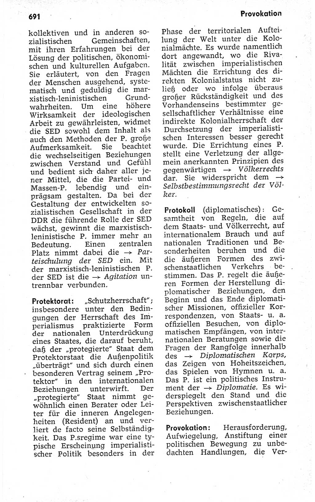 Kleines politisches Wörterbuch [Deutsche Demokratische Republik (DDR)] 1973, Seite 691 (Kl. pol. Wb. DDR 1973, S. 691)
