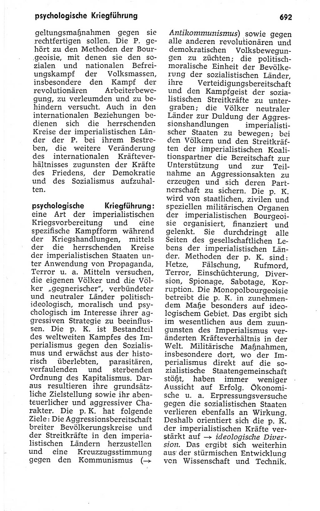 Kleines politisches Wörterbuch [Deutsche Demokratische Republik (DDR)] 1973, Seite 692 (Kl. pol. Wb. DDR 1973, S. 692)