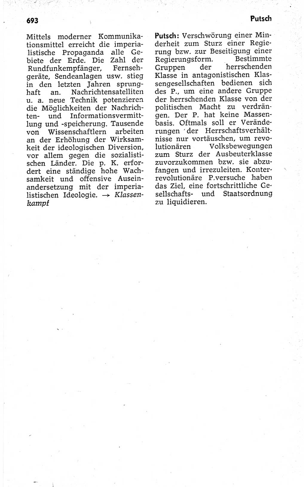 Kleines politisches Wörterbuch [Deutsche Demokratische Republik (DDR)] 1973, Seite 693 (Kl. pol. Wb. DDR 1973, S. 693)