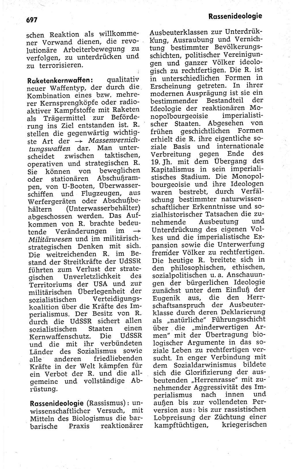 Kleines politisches Wörterbuch [Deutsche Demokratische Republik (DDR)] 1973, Seite 697 (Kl. pol. Wb. DDR 1973, S. 697)