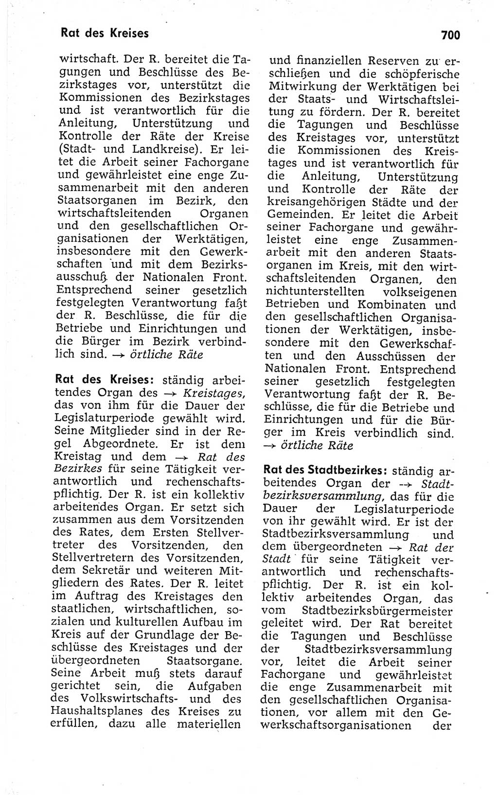 Kleines politisches Wörterbuch [Deutsche Demokratische Republik (DDR)] 1973, Seite 700 (Kl. pol. Wb. DDR 1973, S. 700)
