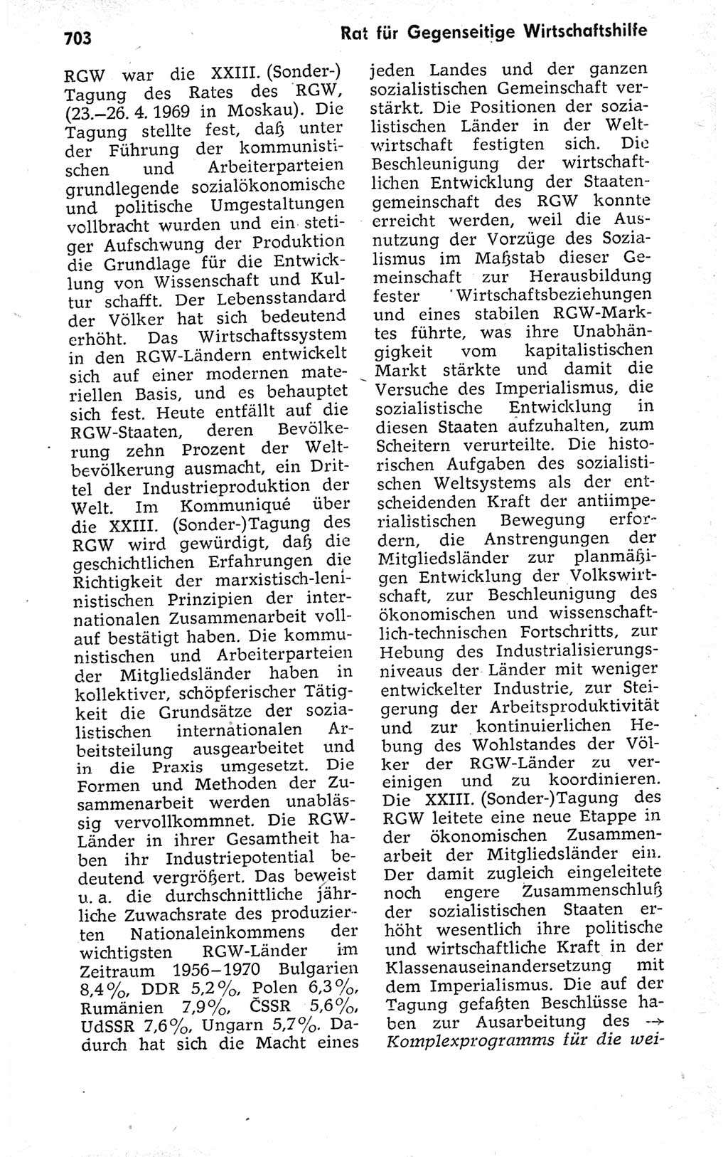 Kleines politisches Wörterbuch [Deutsche Demokratische Republik (DDR)] 1973, Seite 703 (Kl. pol. Wb. DDR 1973, S. 703)