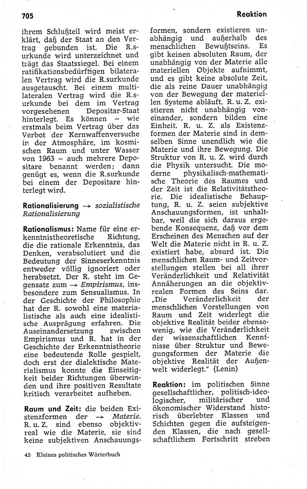 Kleines politisches Wörterbuch [Deutsche Demokratische Republik (DDR)] 1973, Seite 705 (Kl. pol. Wb. DDR 1973, S. 705)