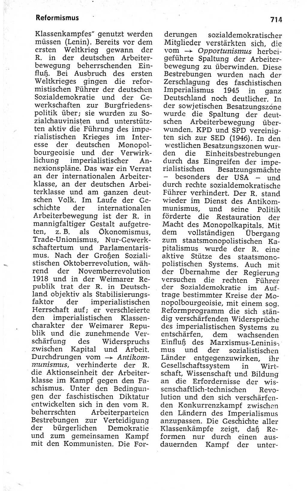 Kleines politisches Wörterbuch [Deutsche Demokratische Republik (DDR)] 1973, Seite 714 (Kl. pol. Wb. DDR 1973, S. 714)