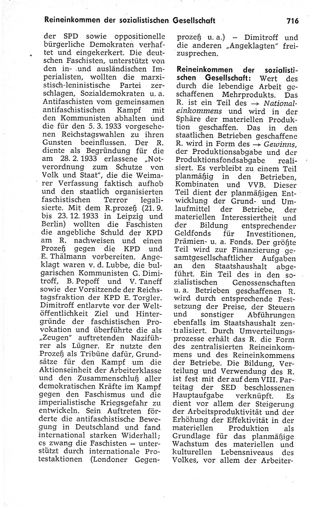 Kleines politisches Wörterbuch [Deutsche Demokratische Republik (DDR)] 1973, Seite 716 (Kl. pol. Wb. DDR 1973, S. 716)