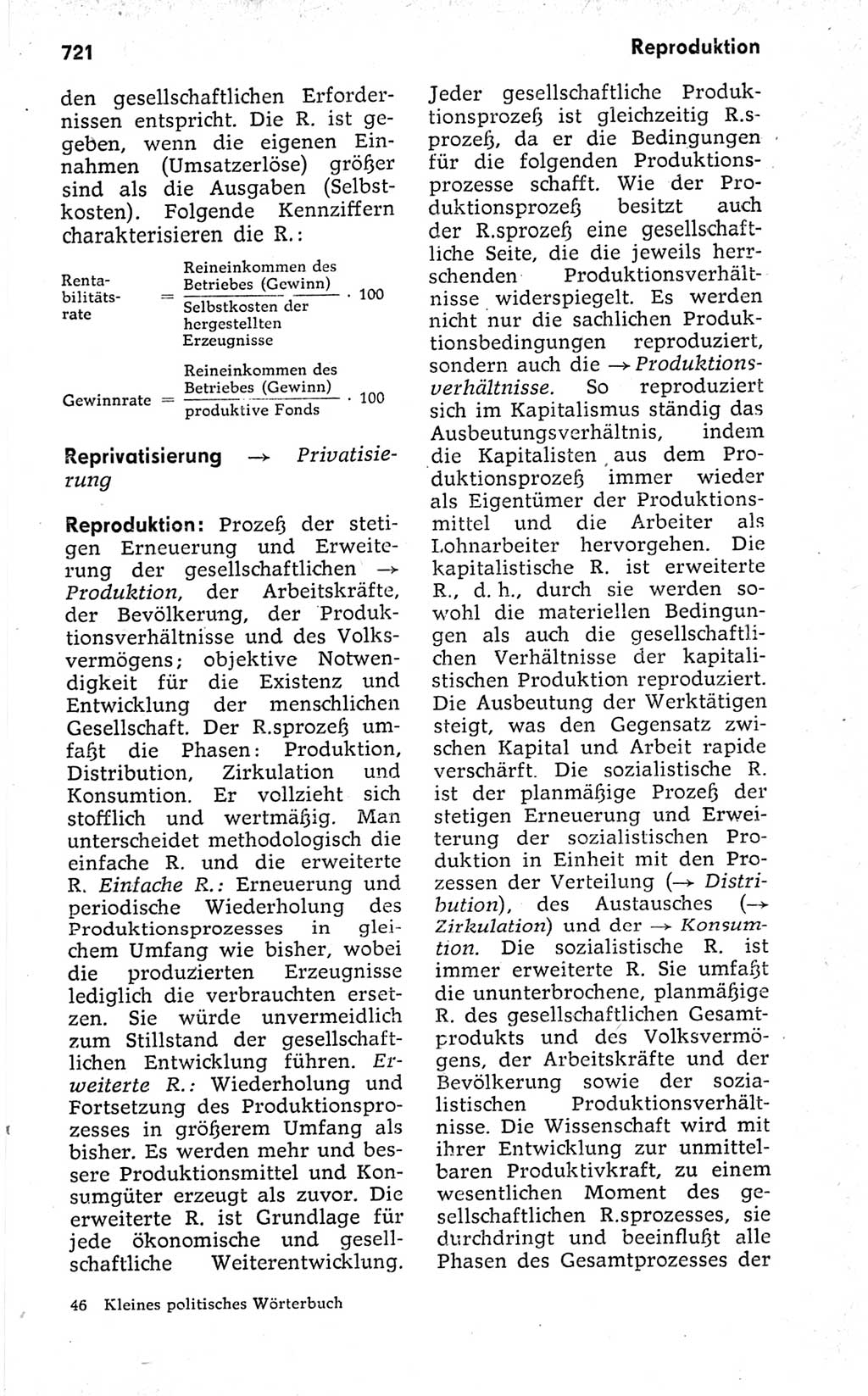 Kleines politisches Wörterbuch [Deutsche Demokratische Republik (DDR)] 1973, Seite 721 (Kl. pol. Wb. DDR 1973, S. 721)