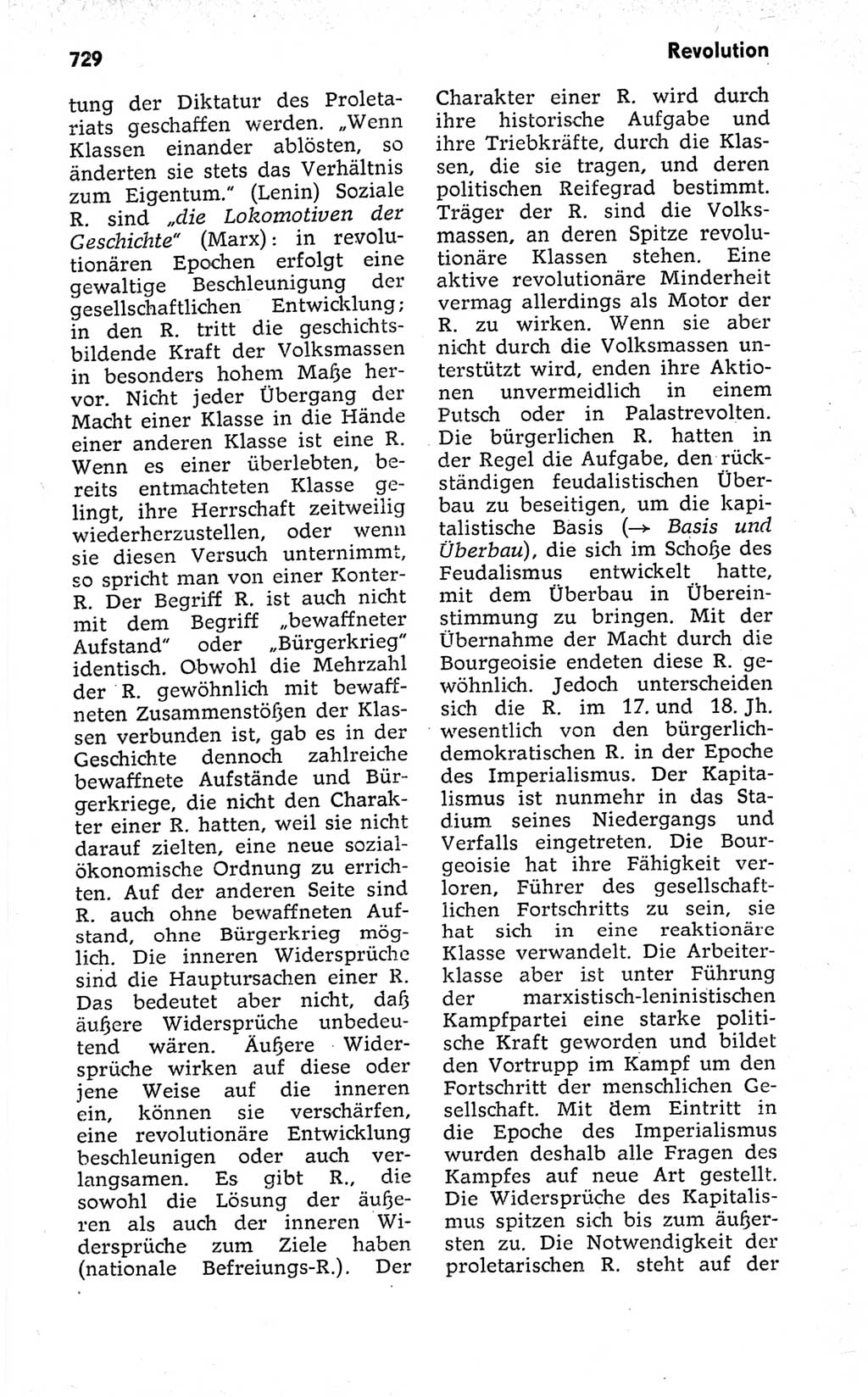 Kleines politisches Wörterbuch [Deutsche Demokratische Republik (DDR)] 1973, Seite 729 (Kl. pol. Wb. DDR 1973, S. 729)