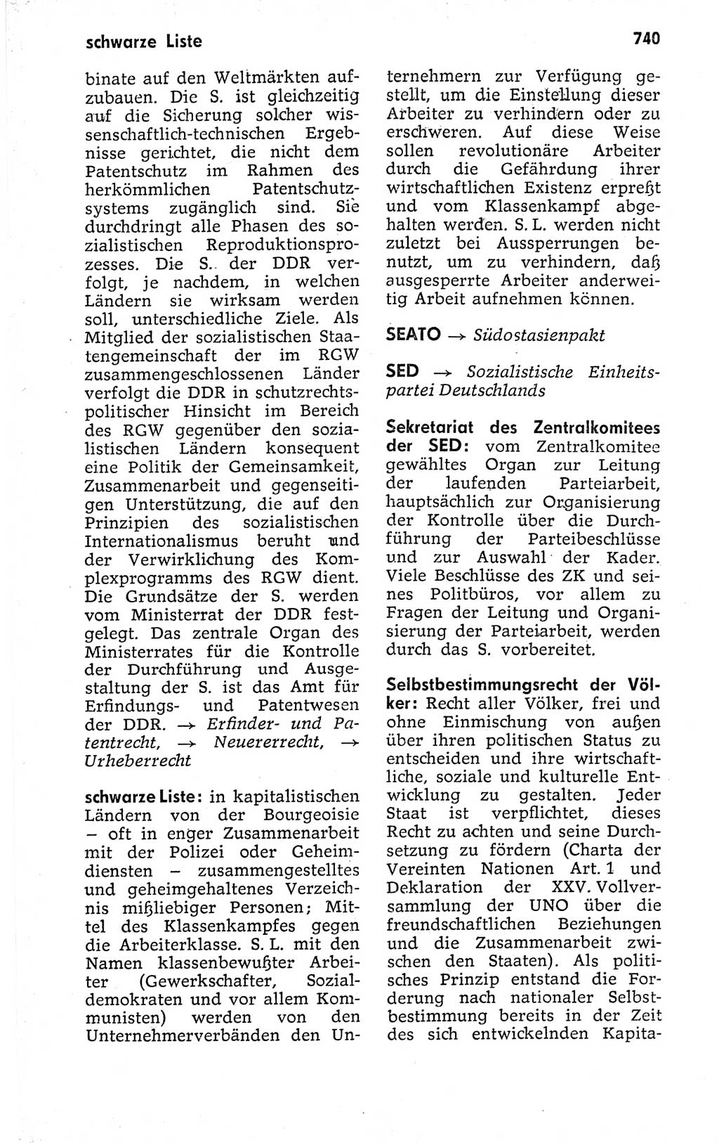 Kleines politisches Wörterbuch [Deutsche Demokratische Republik (DDR)] 1973, Seite 740 (Kl. pol. Wb. DDR 1973, S. 740)