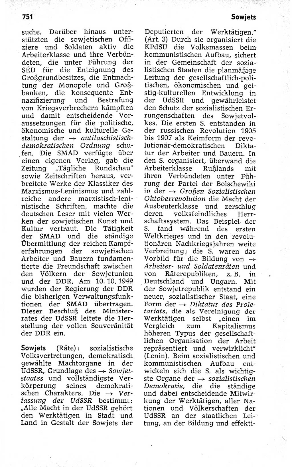 Kleines politisches Wörterbuch [Deutsche Demokratische Republik (DDR)] 1973, Seite 751 (Kl. pol. Wb. DDR 1973, S. 751)