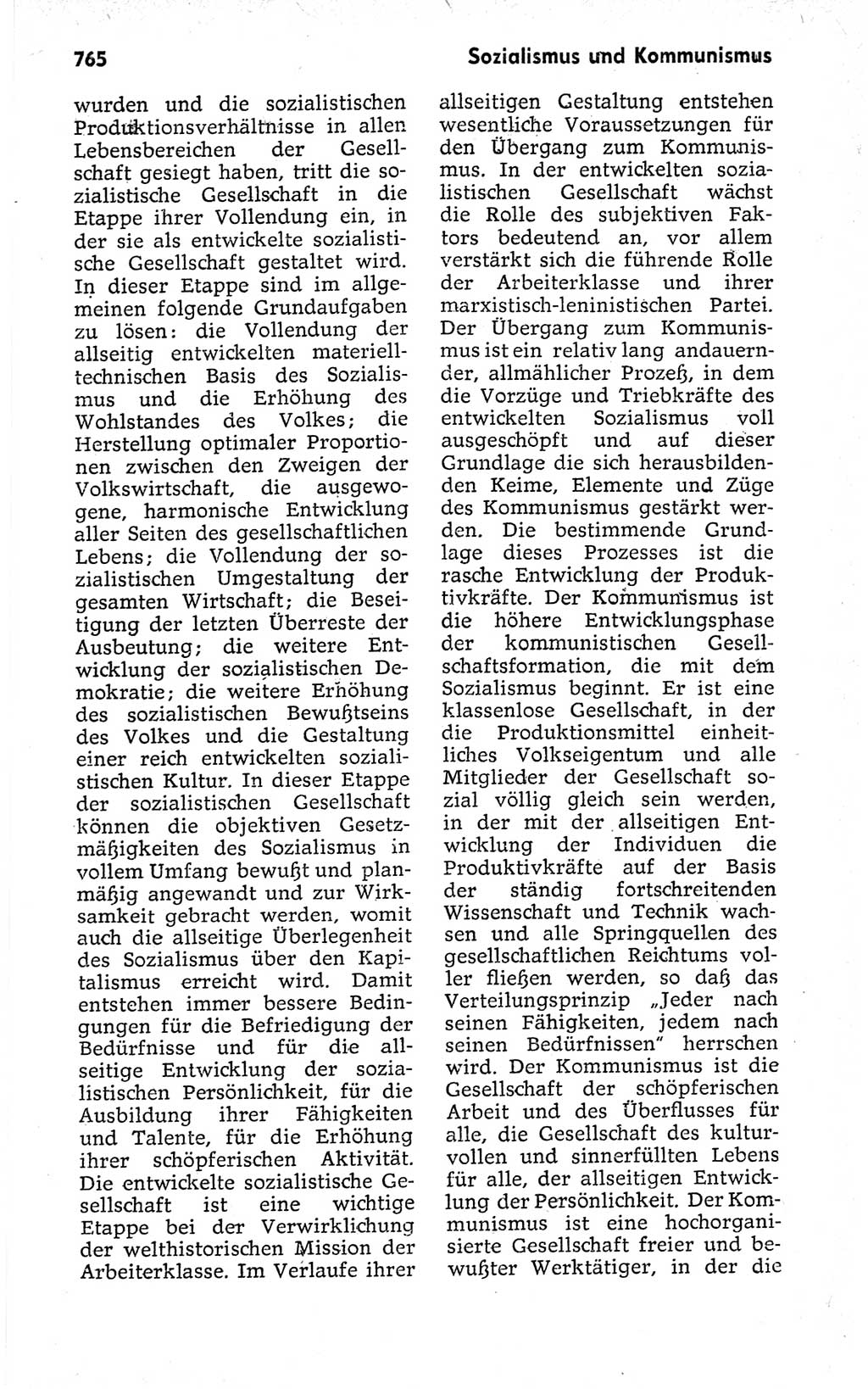 Kleines politisches Wörterbuch [Deutsche Demokratische Republik (DDR)] 1973, Seite 765 (Kl. pol. Wb. DDR 1973, S. 765)
