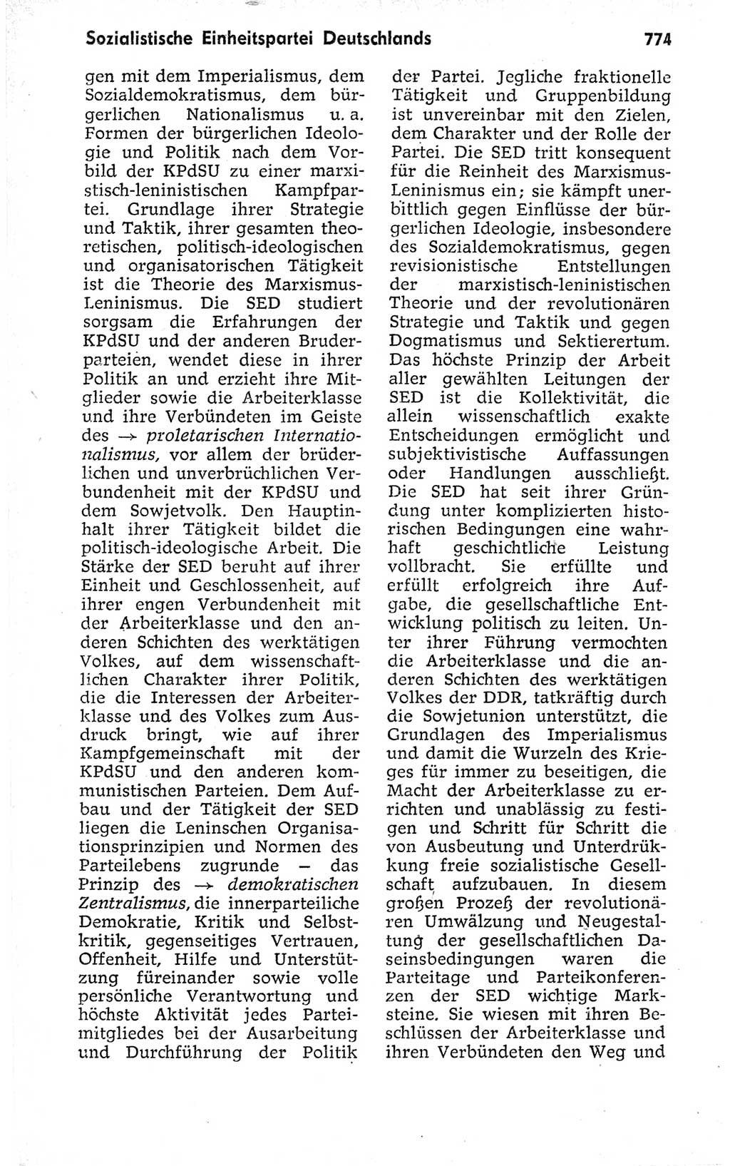 Kleines politisches Wörterbuch [Deutsche Demokratische Republik (DDR)] 1973, Seite 774 (Kl. pol. Wb. DDR 1973, S. 774)