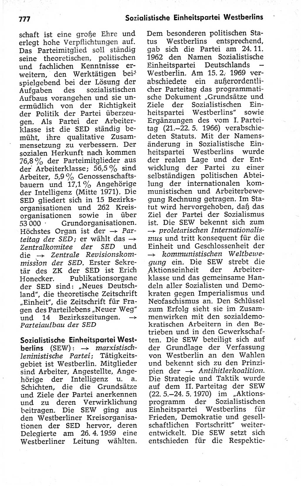 Kleines politisches Wörterbuch [Deutsche Demokratische Republik (DDR)] 1973, Seite 777 (Kl. pol. Wb. DDR 1973, S. 777)