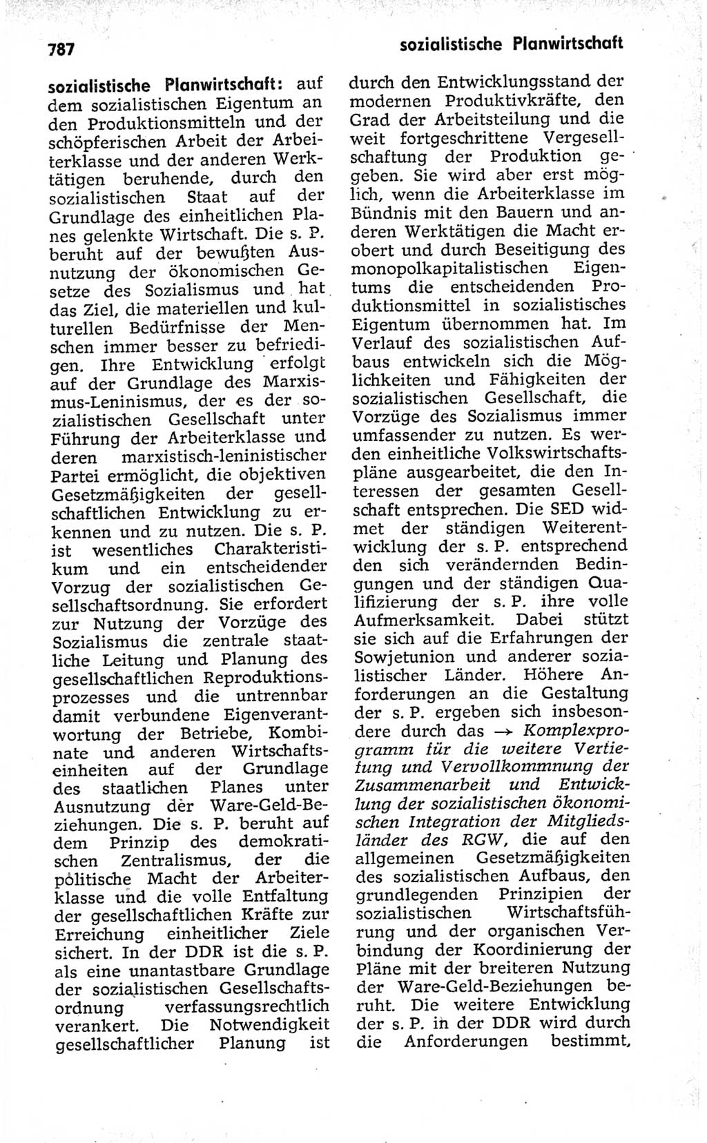Kleines politisches Wörterbuch [Deutsche Demokratische Republik (DDR)] 1973, Seite 787 (Kl. pol. Wb. DDR 1973, S. 787)