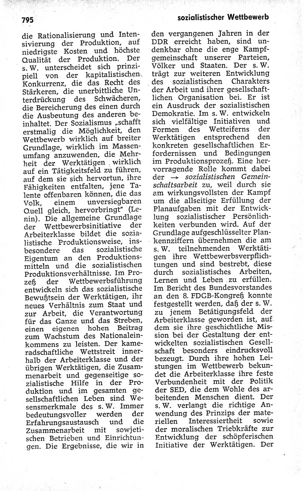 Kleines politisches Wörterbuch [Deutsche Demokratische Republik (DDR)] 1973, Seite 795 (Kl. pol. Wb. DDR 1973, S. 795)